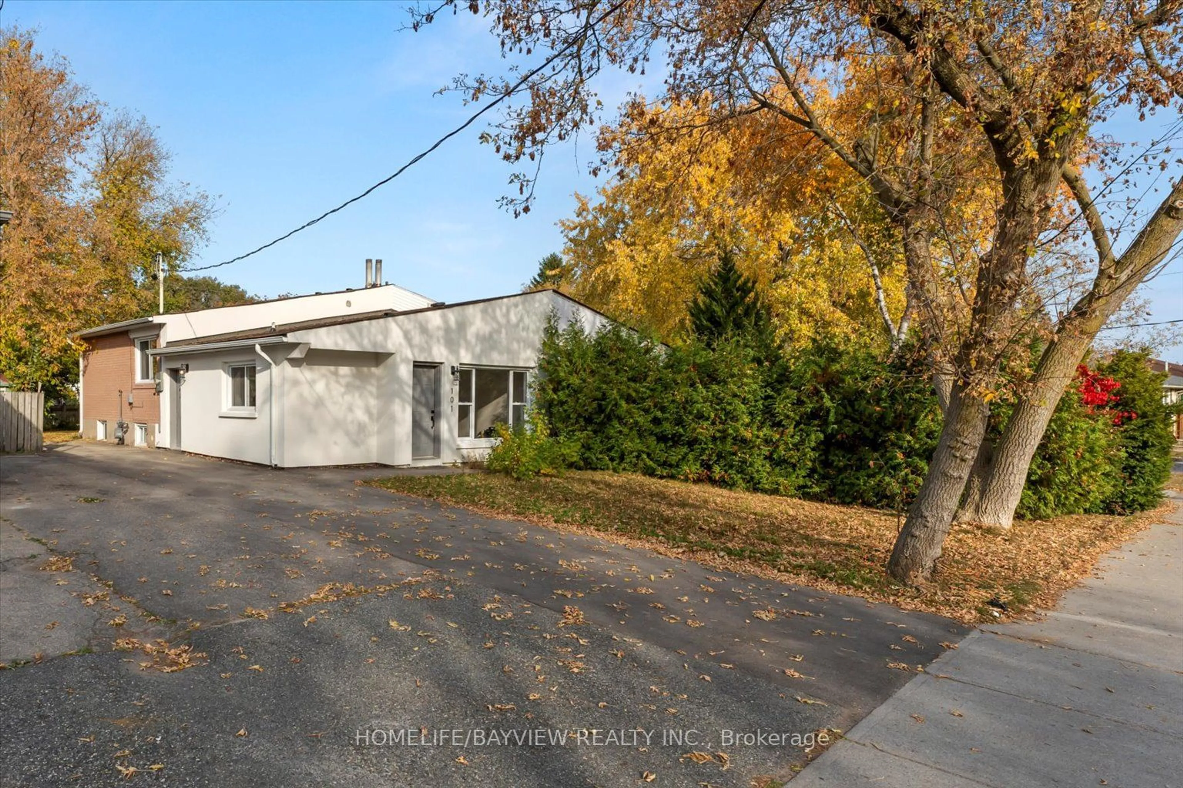 A pic from exterior of the house or condo, the street view for 101 Sheldon Ave, Newmarket Ontario L3Y 2V6