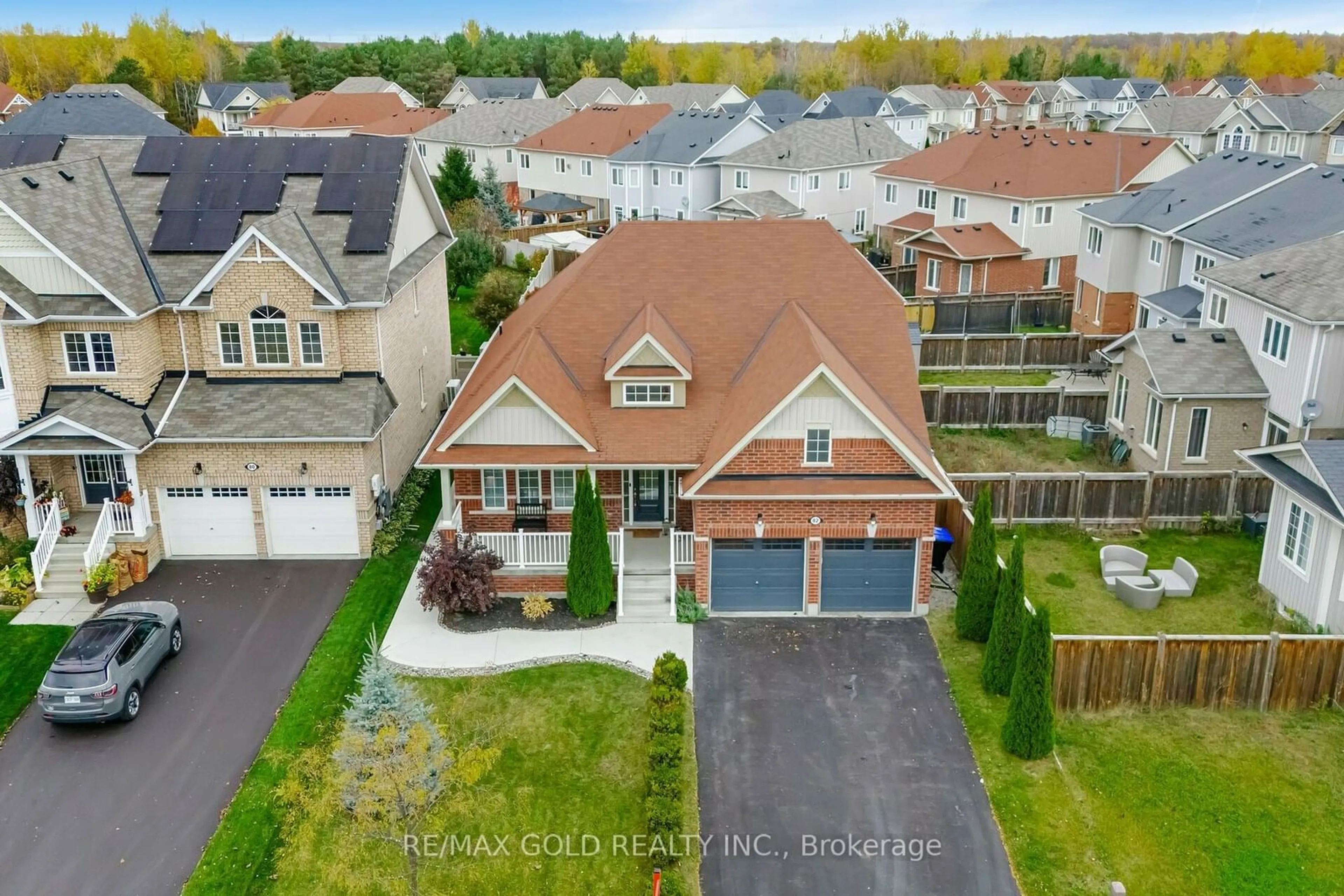 Frontside or backside of a home, the street view for 82 Latimer Ave, Essa Ontario L0M 1B5