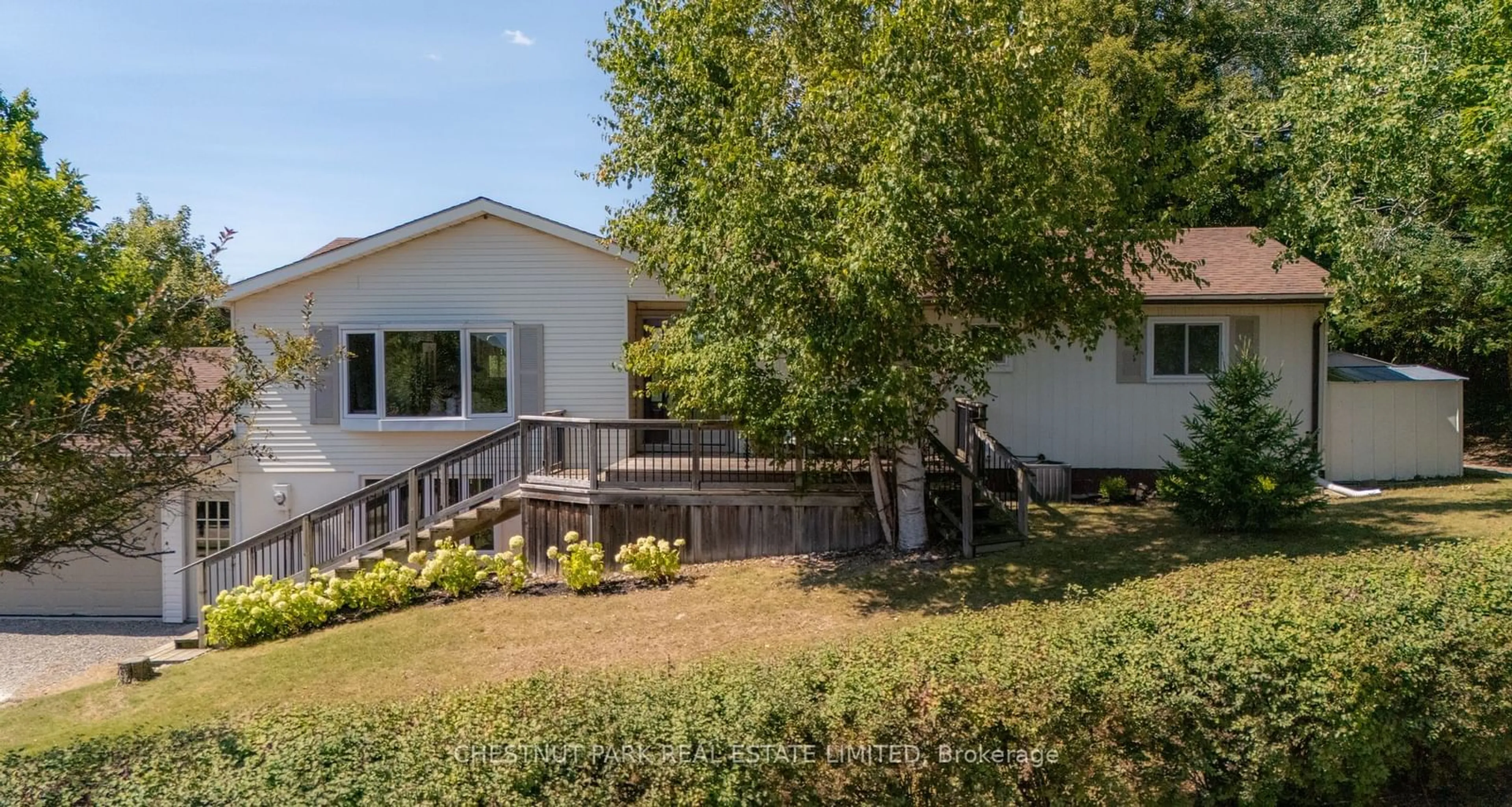 Frontside or backside of a home, the fenced backyard for 2310 20th Sideroad, New Tecumseth Ontario L0G 1W0