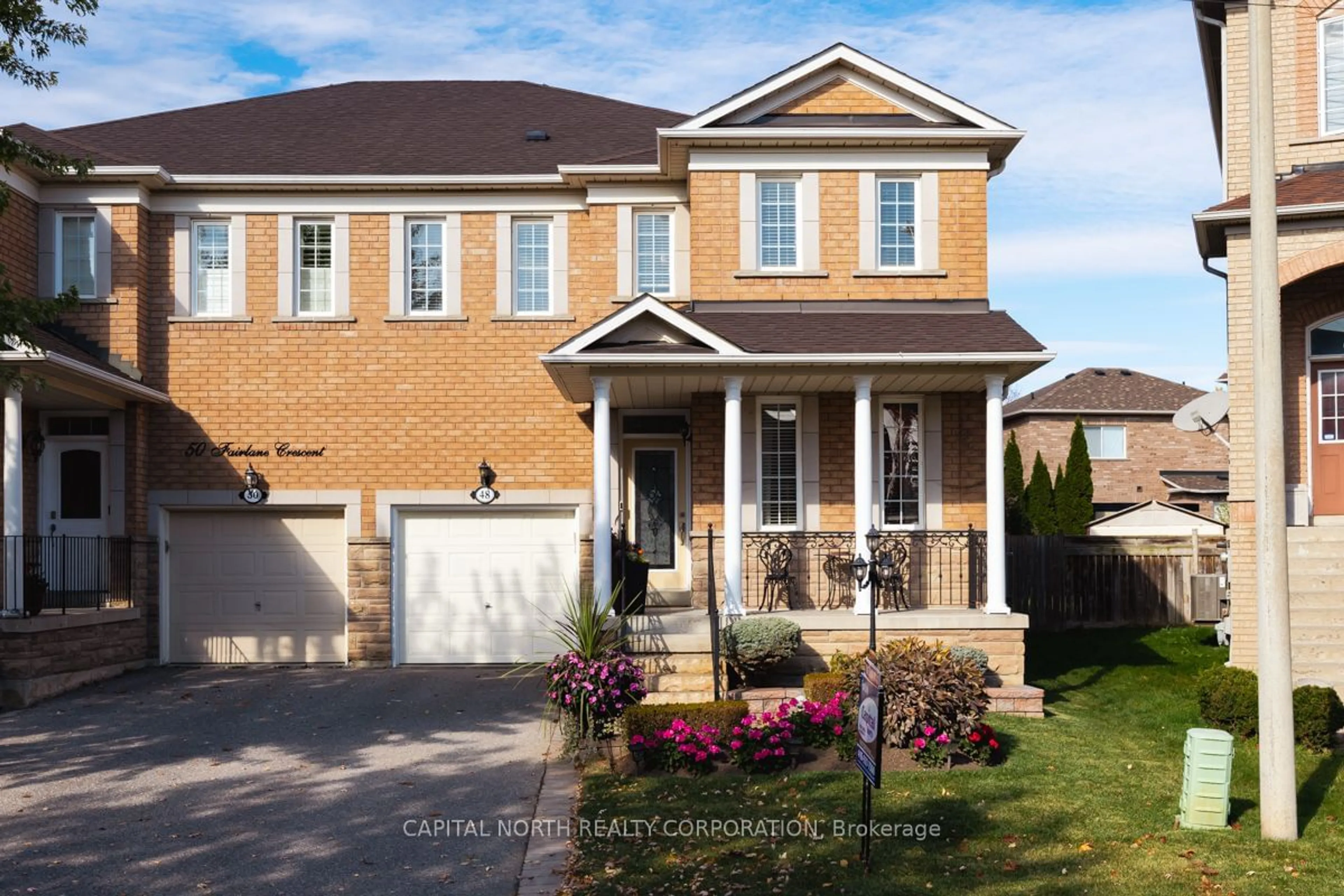 Home with brick exterior material for 48 Fairlane Cres, Vaughan Ontario L4H 2G9