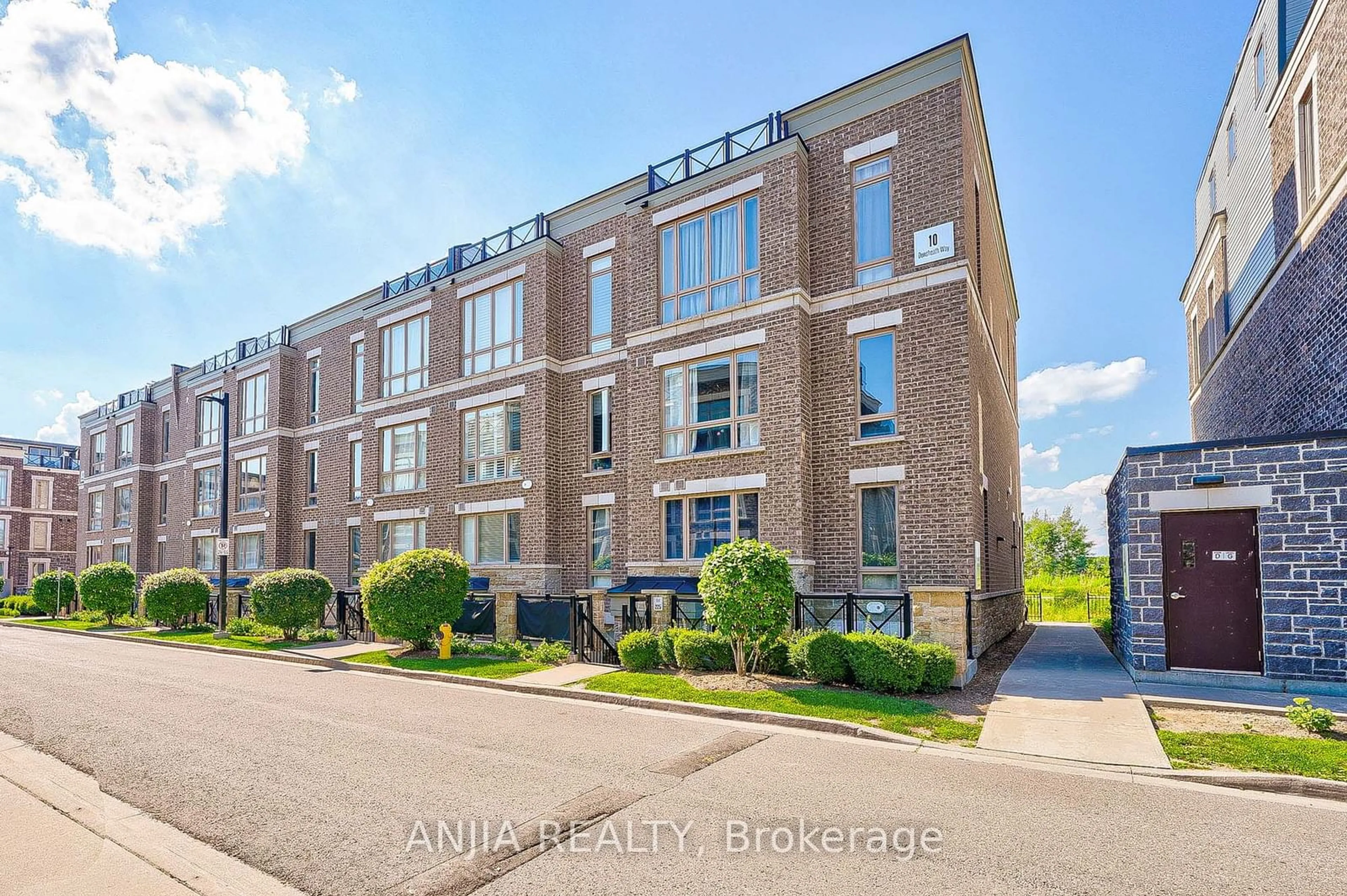 A pic from exterior of the house or condo, the front or back of building for 10 Dunsheath Way #216, Markham Ontario L6B 1N3