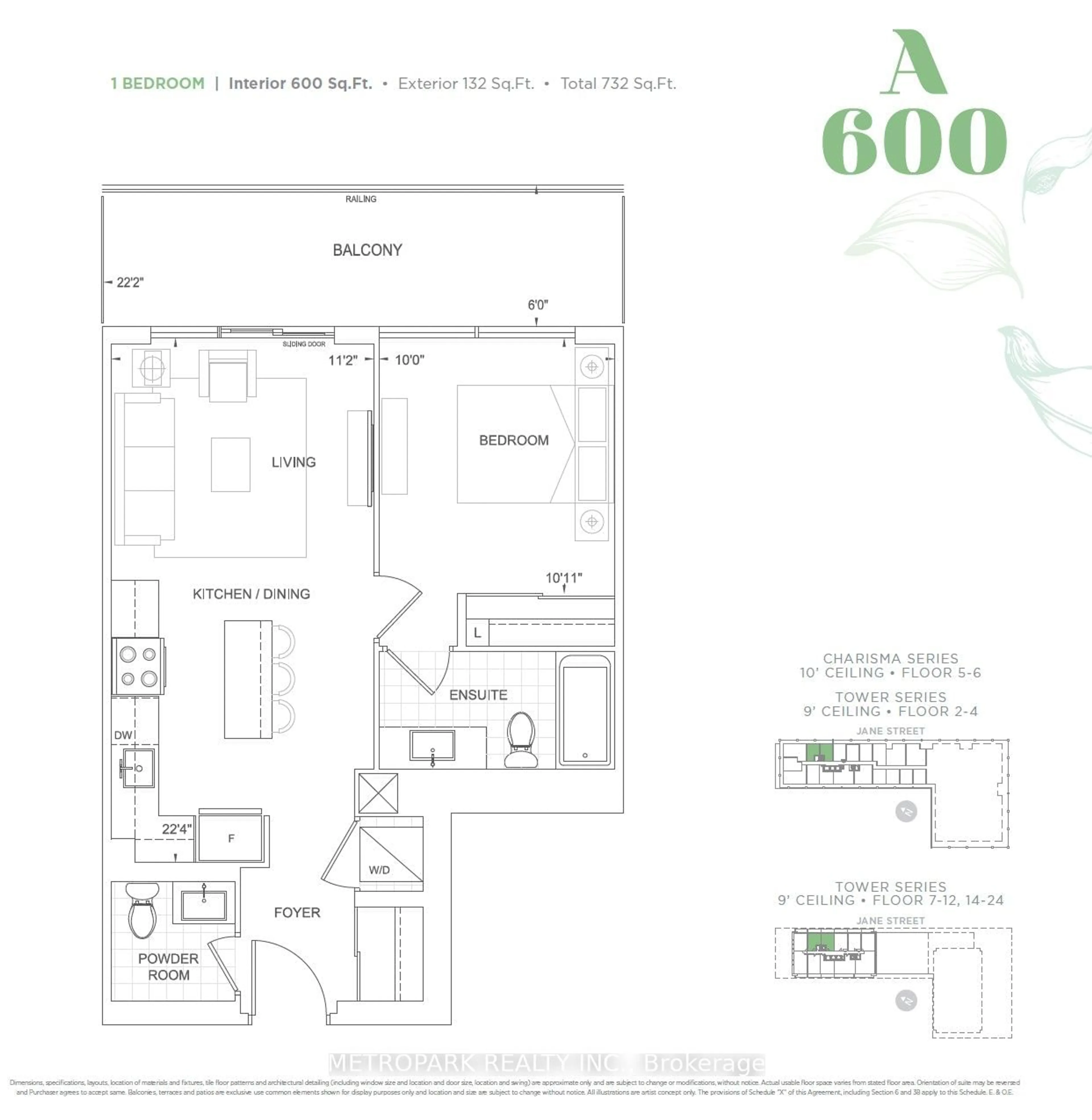 Floor plan for 8960 Jane St #1806, Vaughan Ontario L4K 2M9