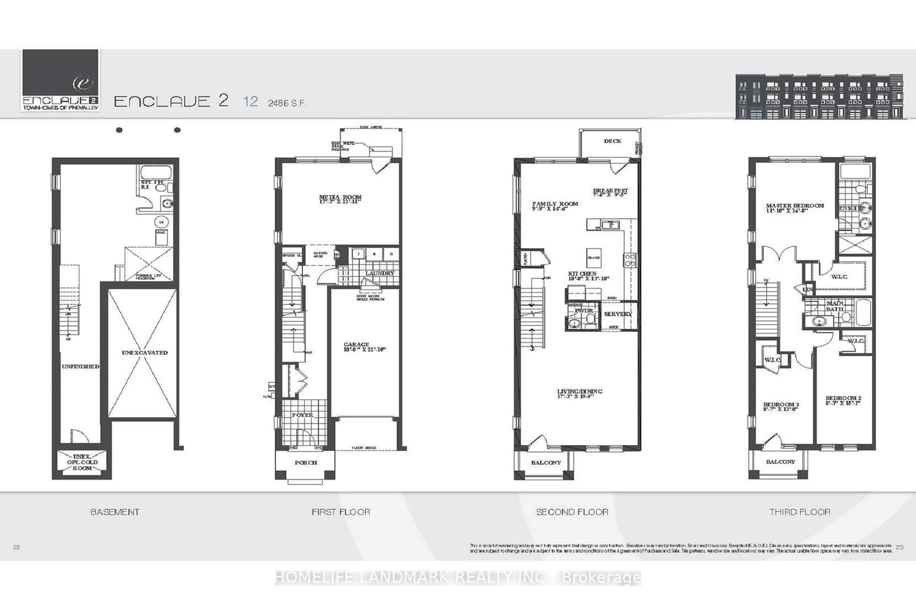 Floor plan for 46 Shatner Turnabout, Vaughan Ontario L4L 0M4