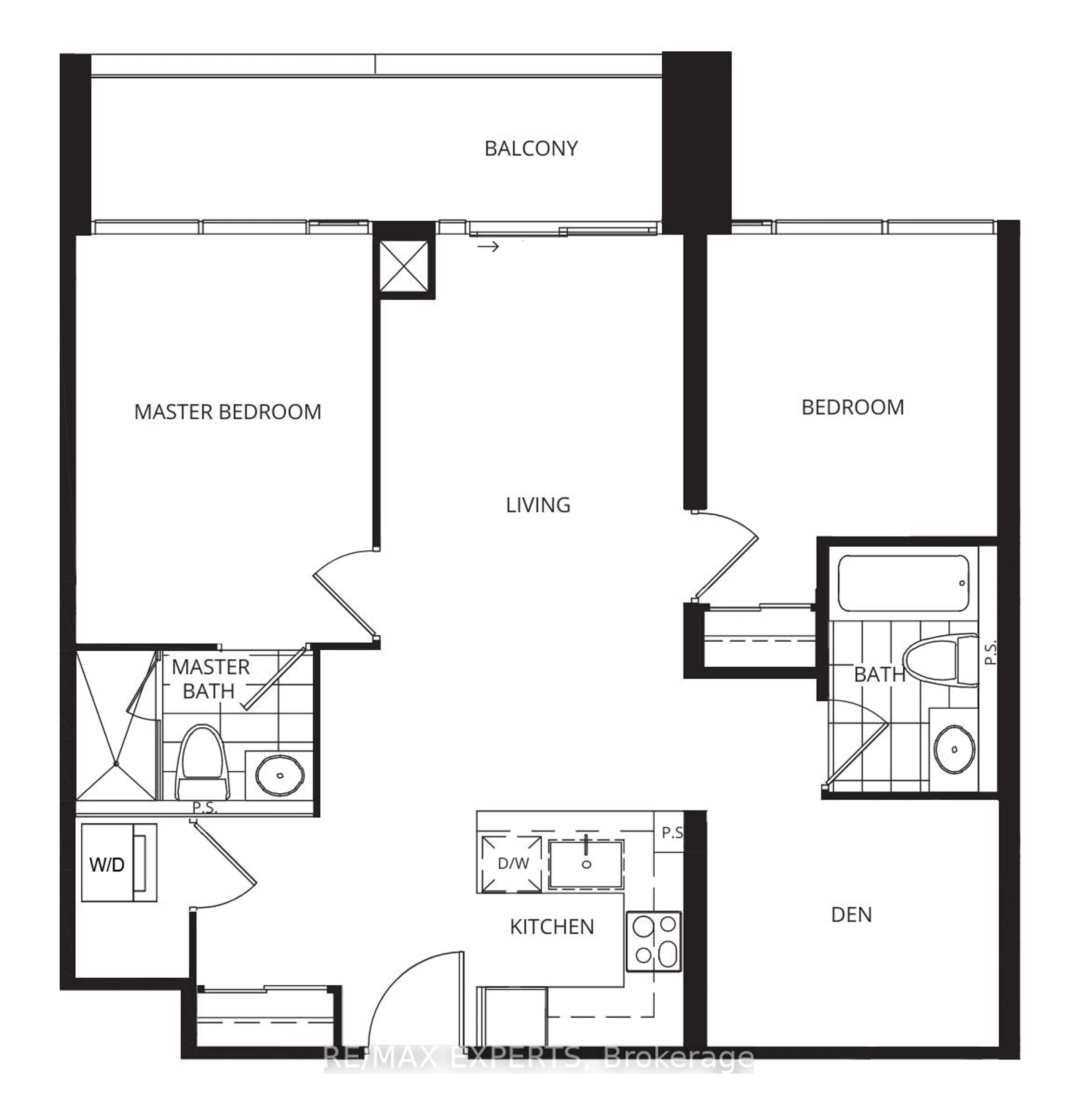 Floor plan for 99 Eagle Rock Way #1008, Vaughan Ontario L6A 5A7