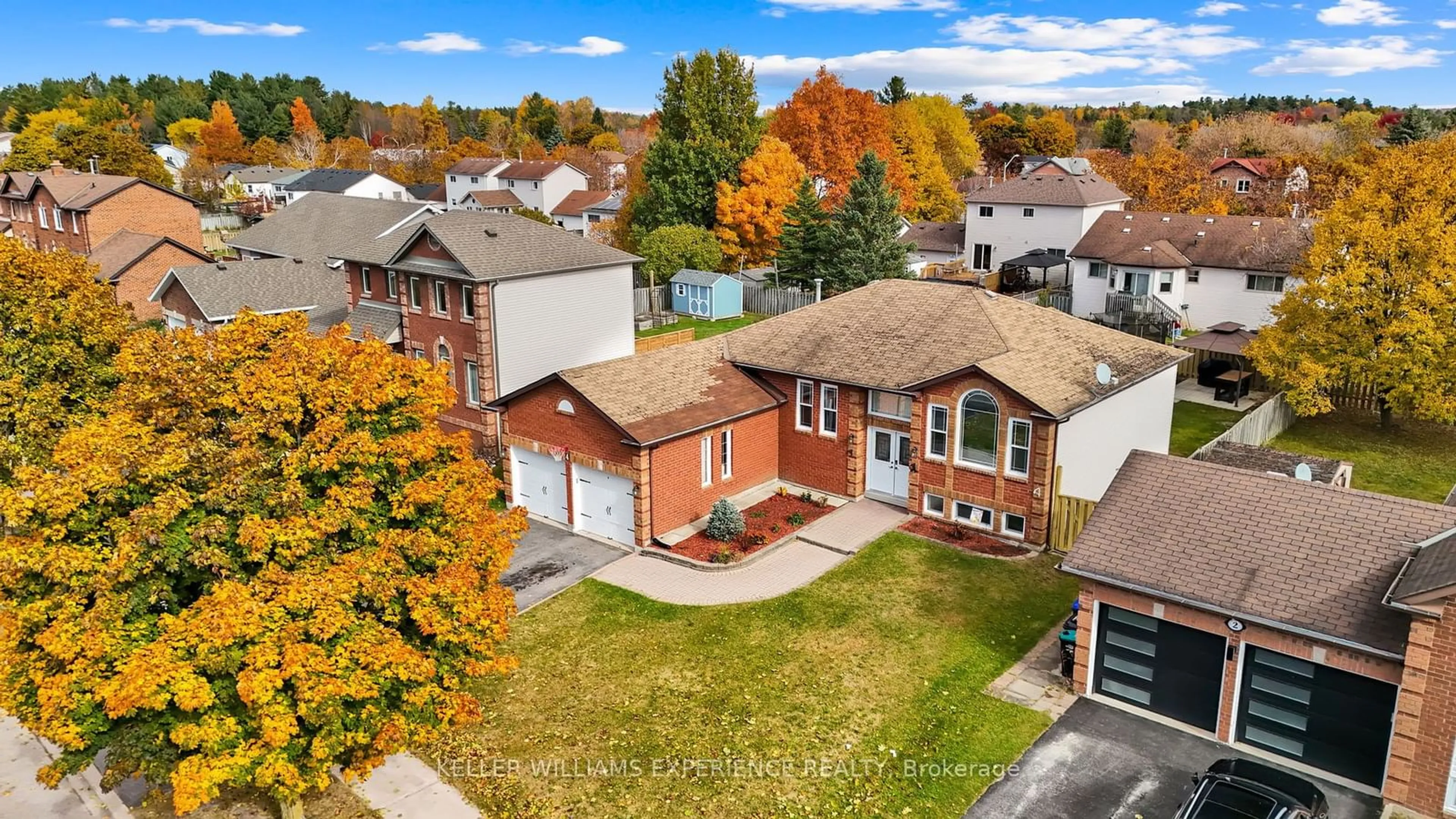 Frontside or backside of a home, the street view for 4 Berkar St, Essa Ontario L3W 0K1