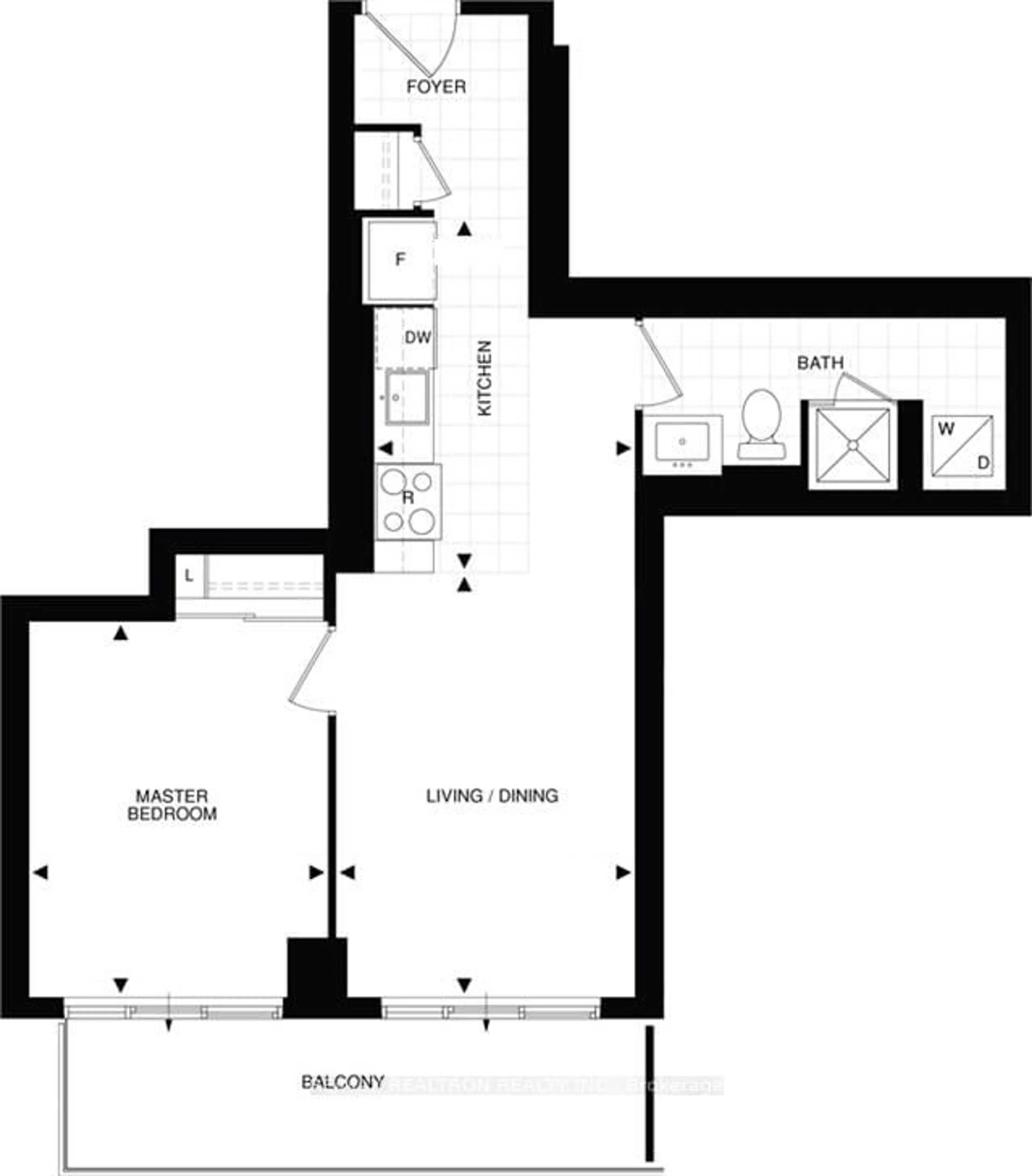 Floor plan for 9191 Yonge St #901, Richmond Hill Ontario L4C 1E2