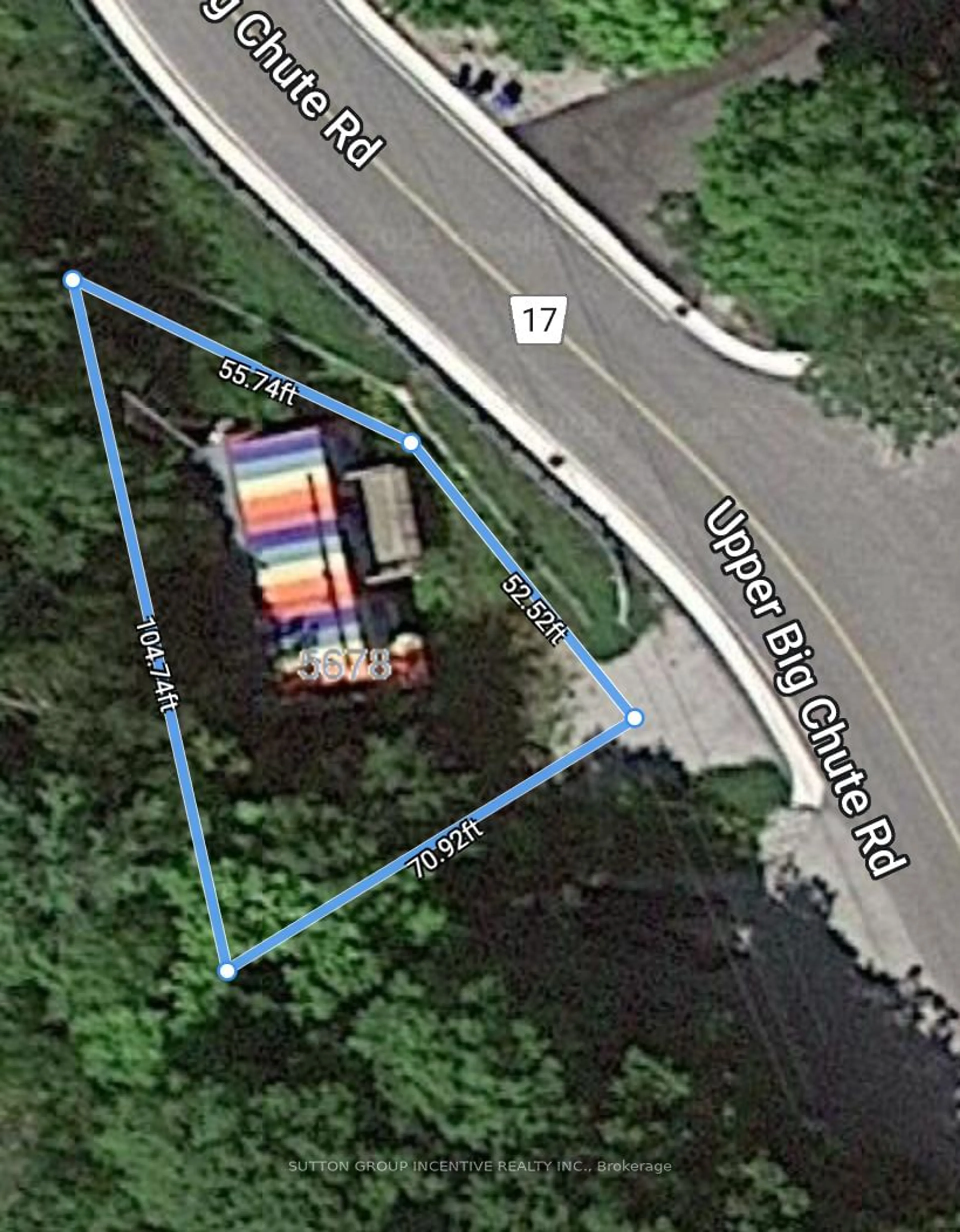 Picture of a map for 5678 UPPER BIG CHUTE Rd, Severn Ontario L0K 1E0