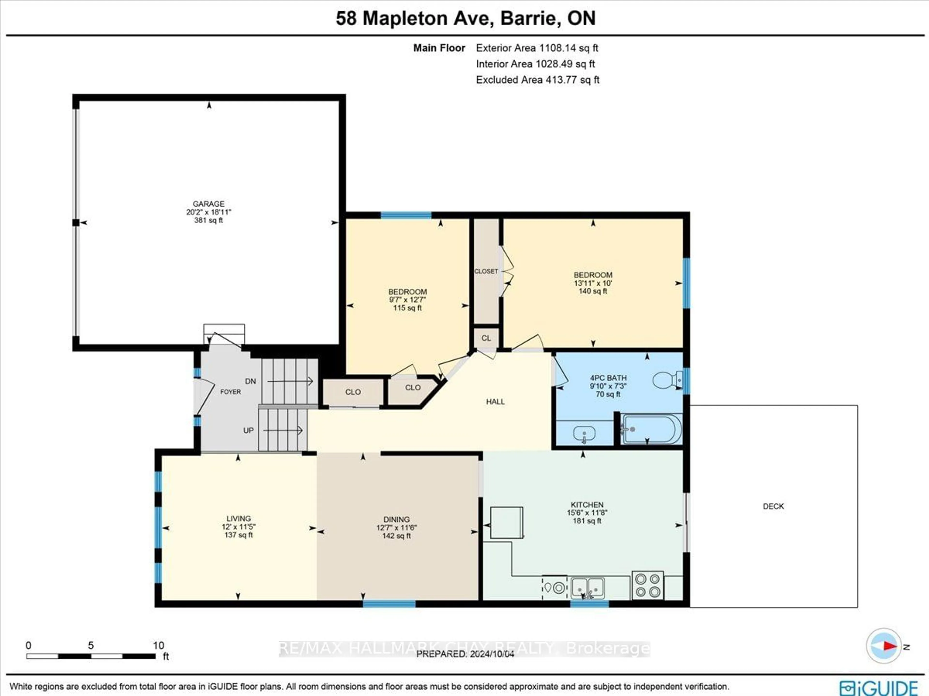 Floor plan for 58 Mapleton Ave, Barrie Ontario L4N 7L7