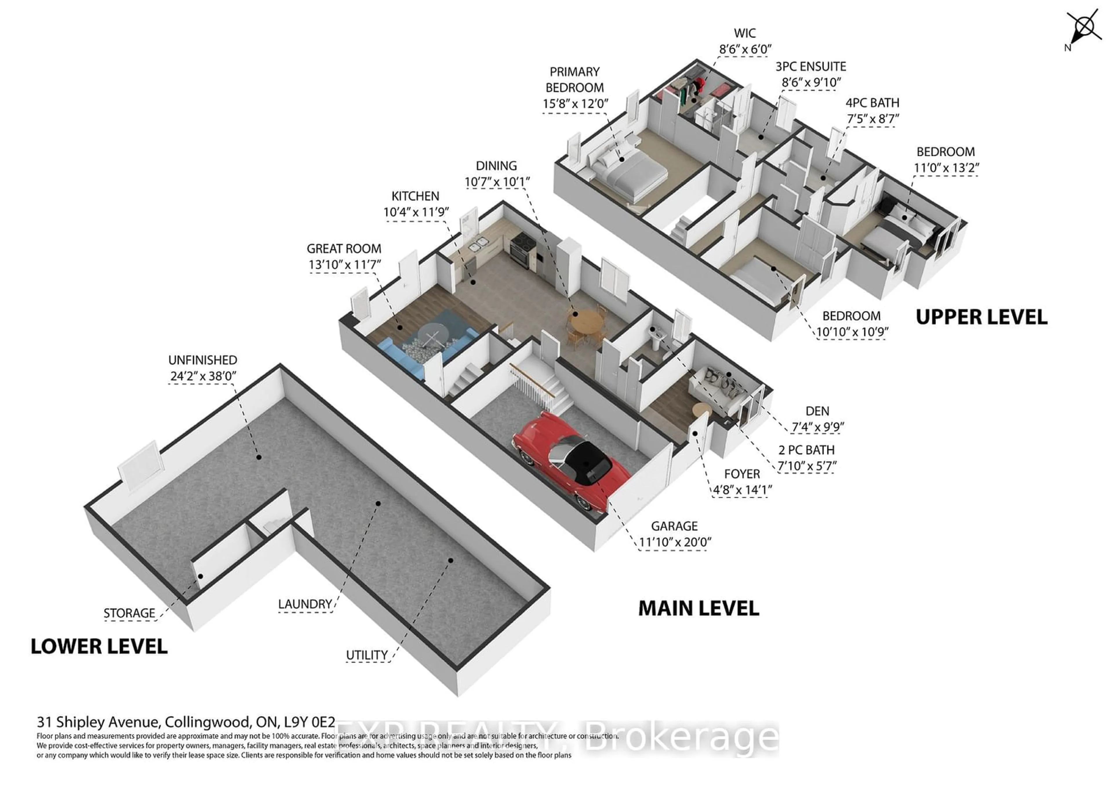 Floor plan for 7 Shipley Ave, Collingwood Ontario L9Y 5M7