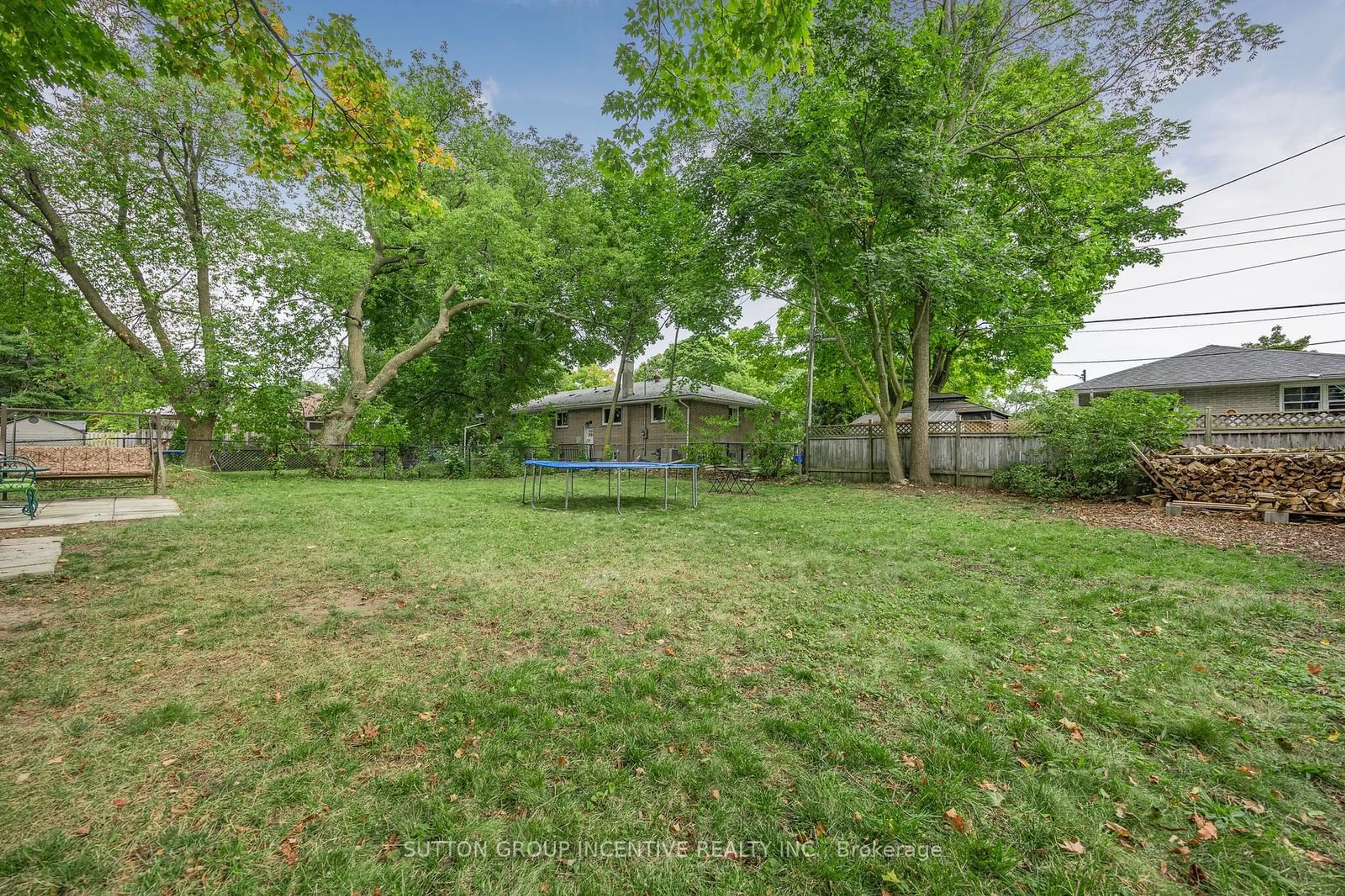 Patio, the fenced backyard for 133 Gunn St, Barrie Ontario L4M 2H6