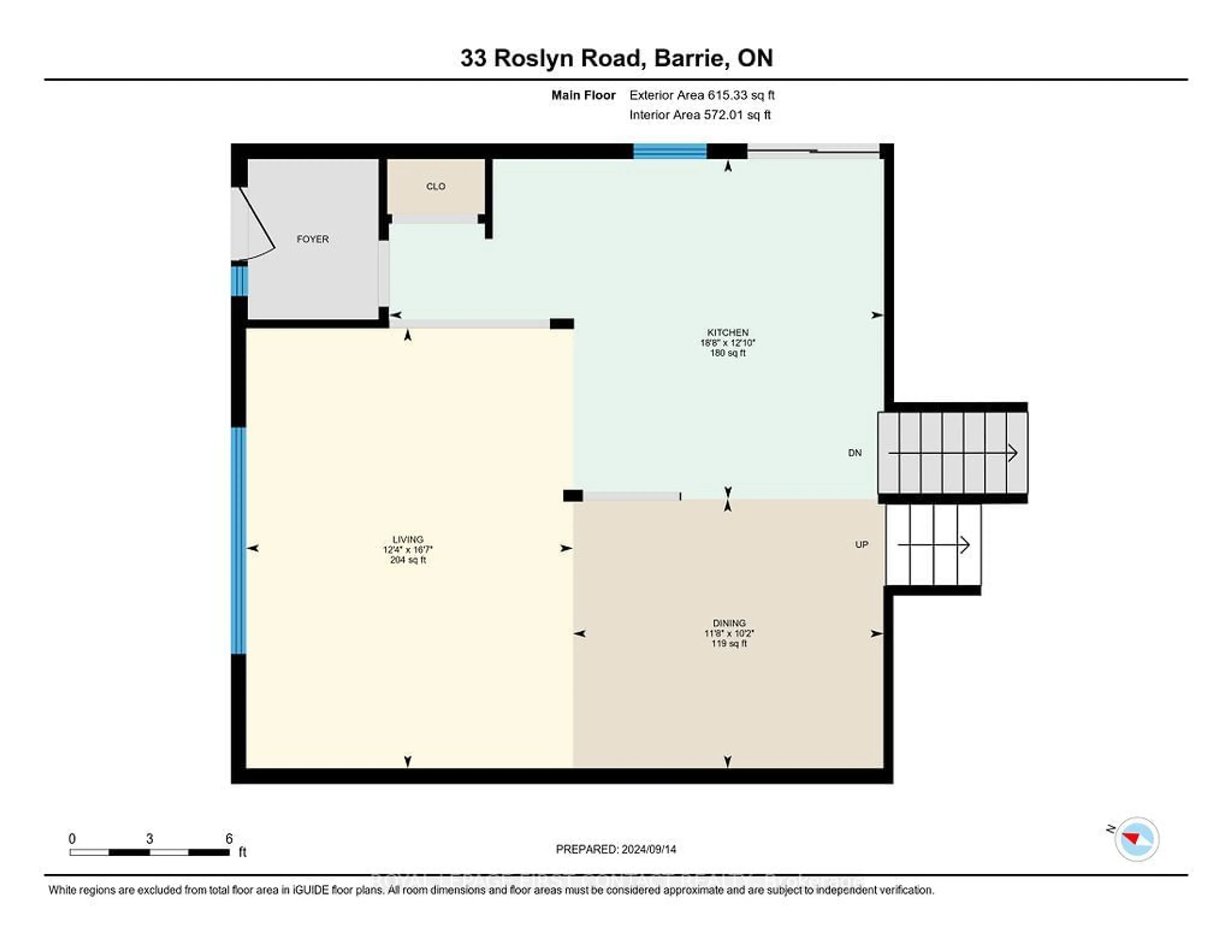 Floor plan for 33 Roslyn Rd, Barrie Ontario L4M 2X5