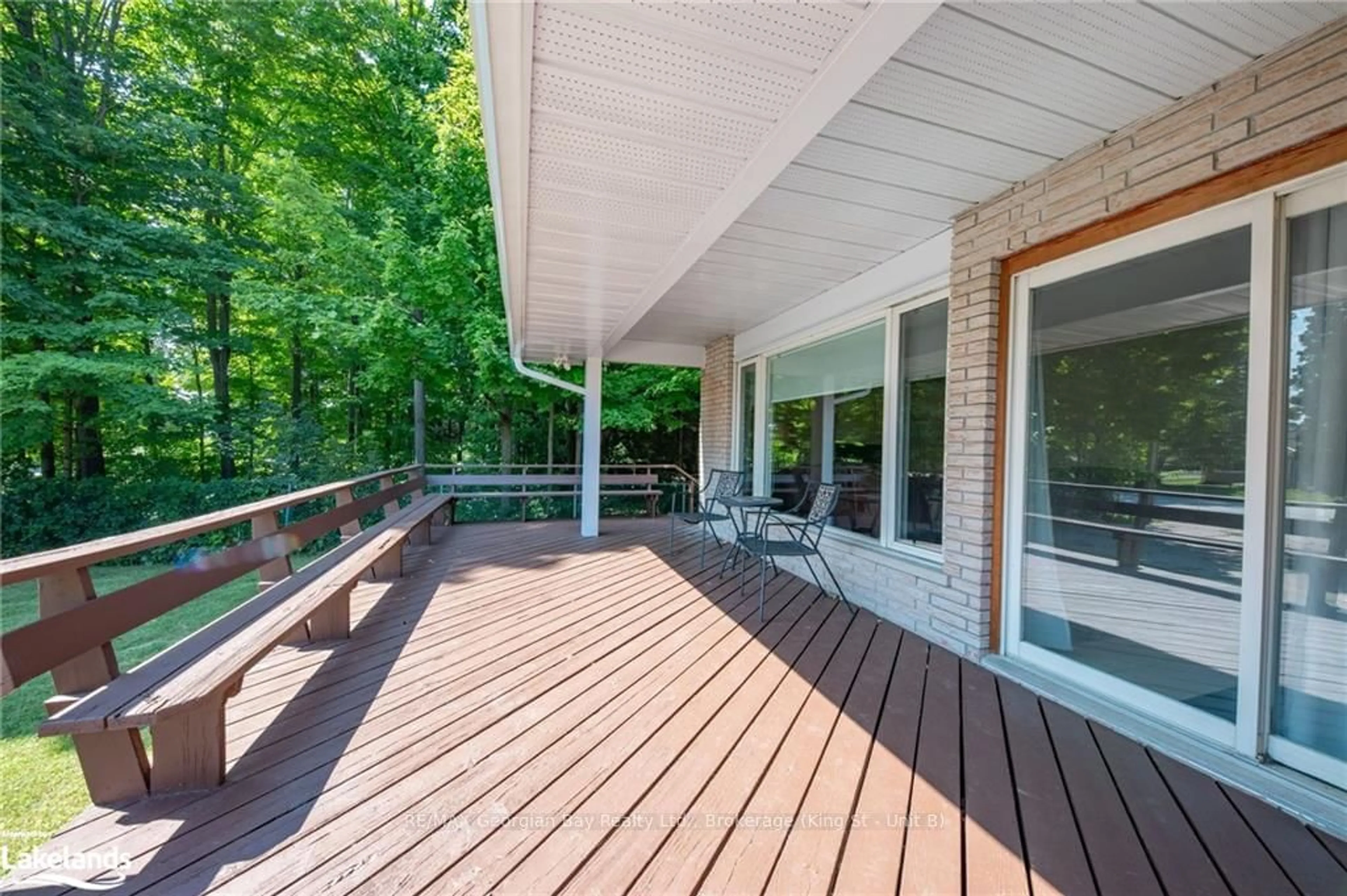 Patio, the fenced backyard for 80 BALM BEACH Rd, Tiny Ontario L0L 2J0