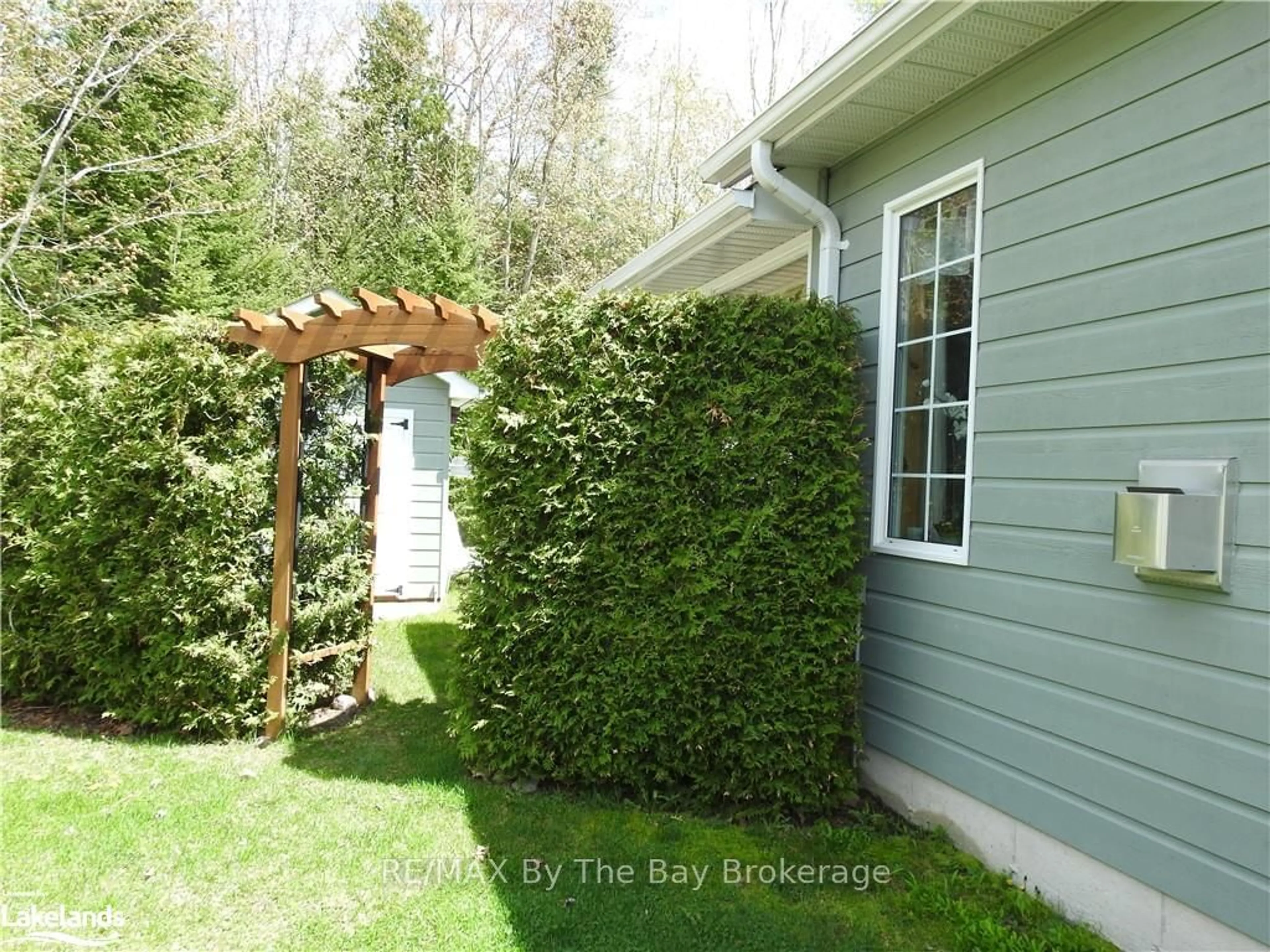 Patio, the fenced backyard for 63 MADAWASKA Tr, Wasaga Beach Ontario L9Z 1X7