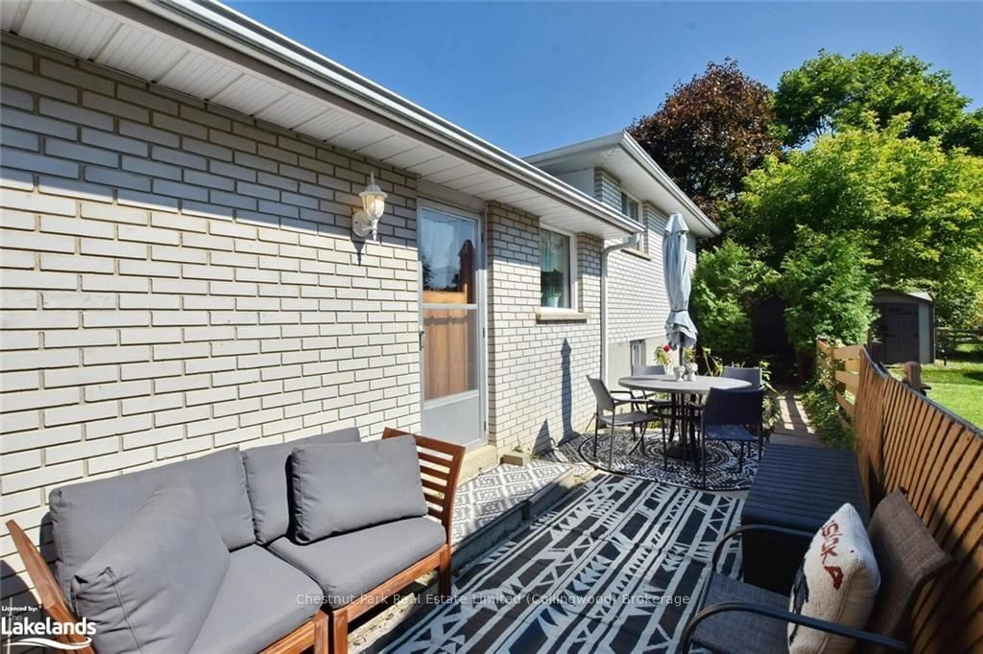 Patio, the fenced backyard for 11 PARK Rd, Collingwood Ontario L9Y 3B8