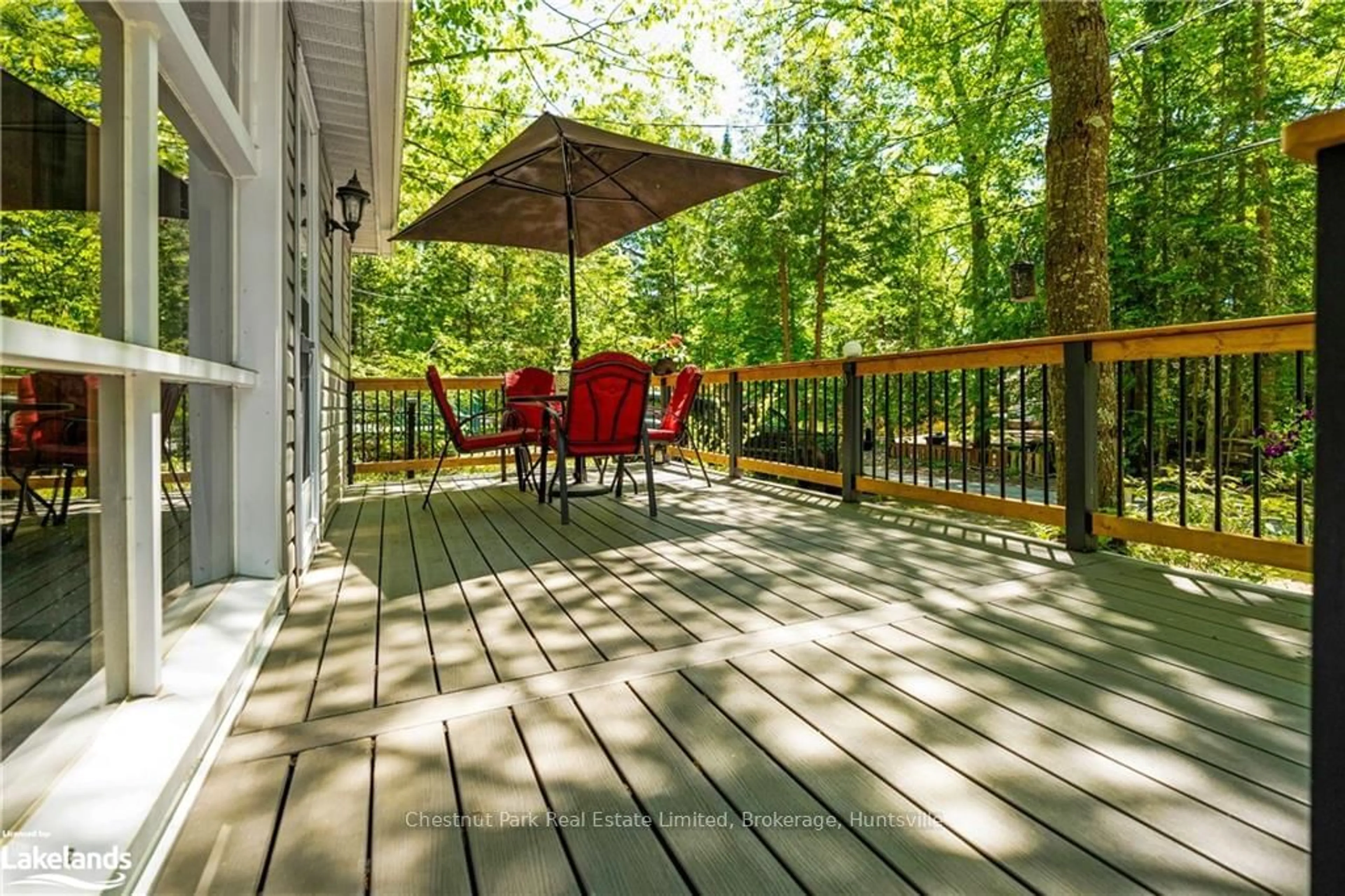 Patio, the fenced backyard for 117 OLIVER Dr, Tiny Ontario L0L 2J0