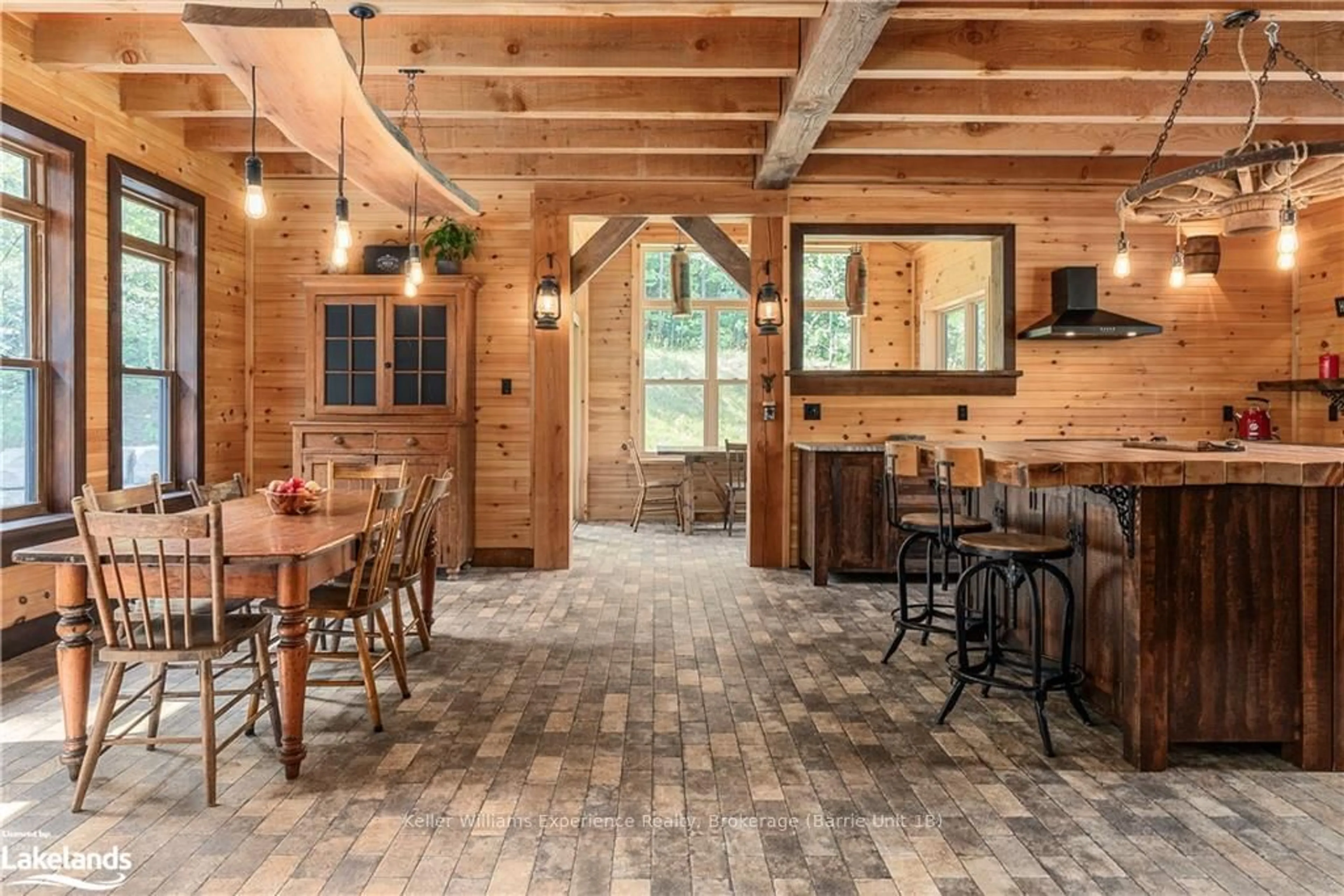 Rustic kitchen, wood floors, cottage for 54 PINE RIDGE TRAIL, Oro-Medonte Ontario L4M 4Y8