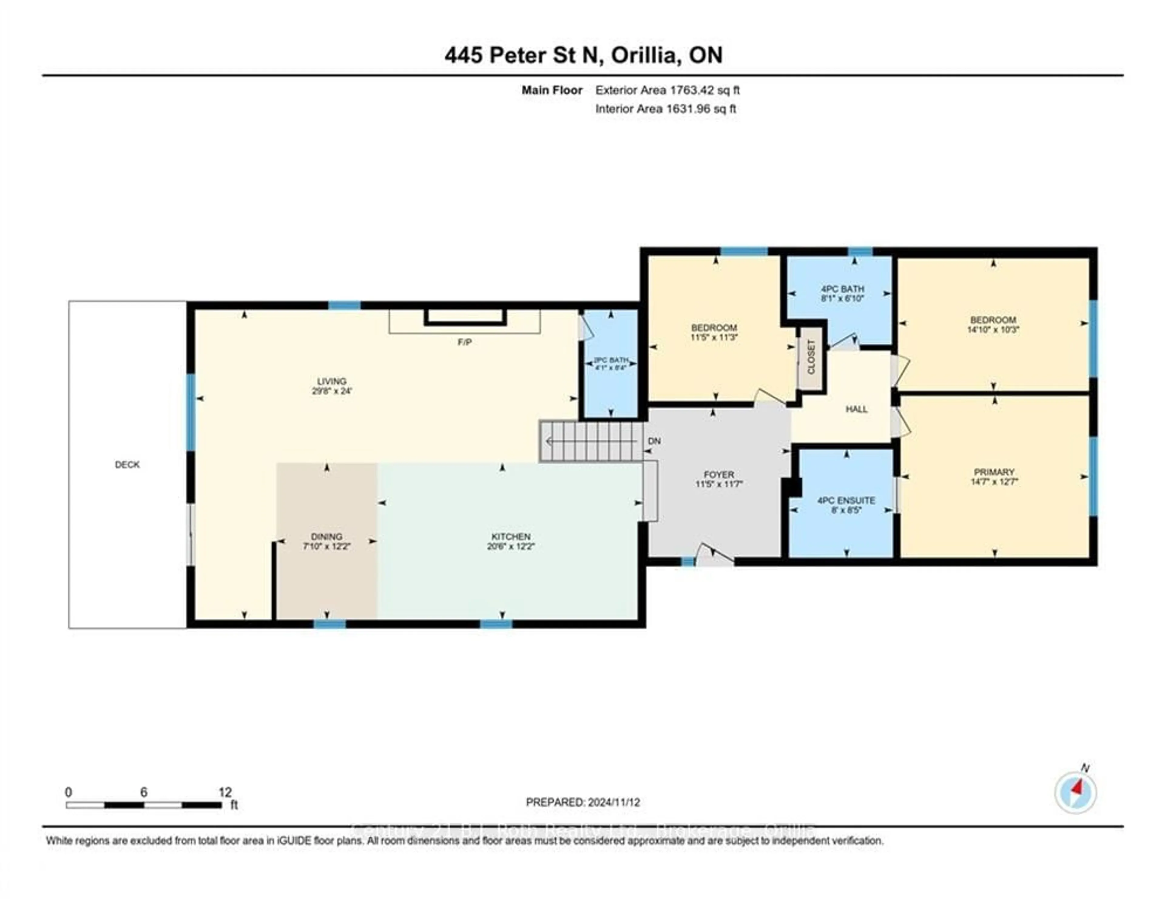 Floor plan for 445 PETER St, Orillia Ontario L3V 5A6