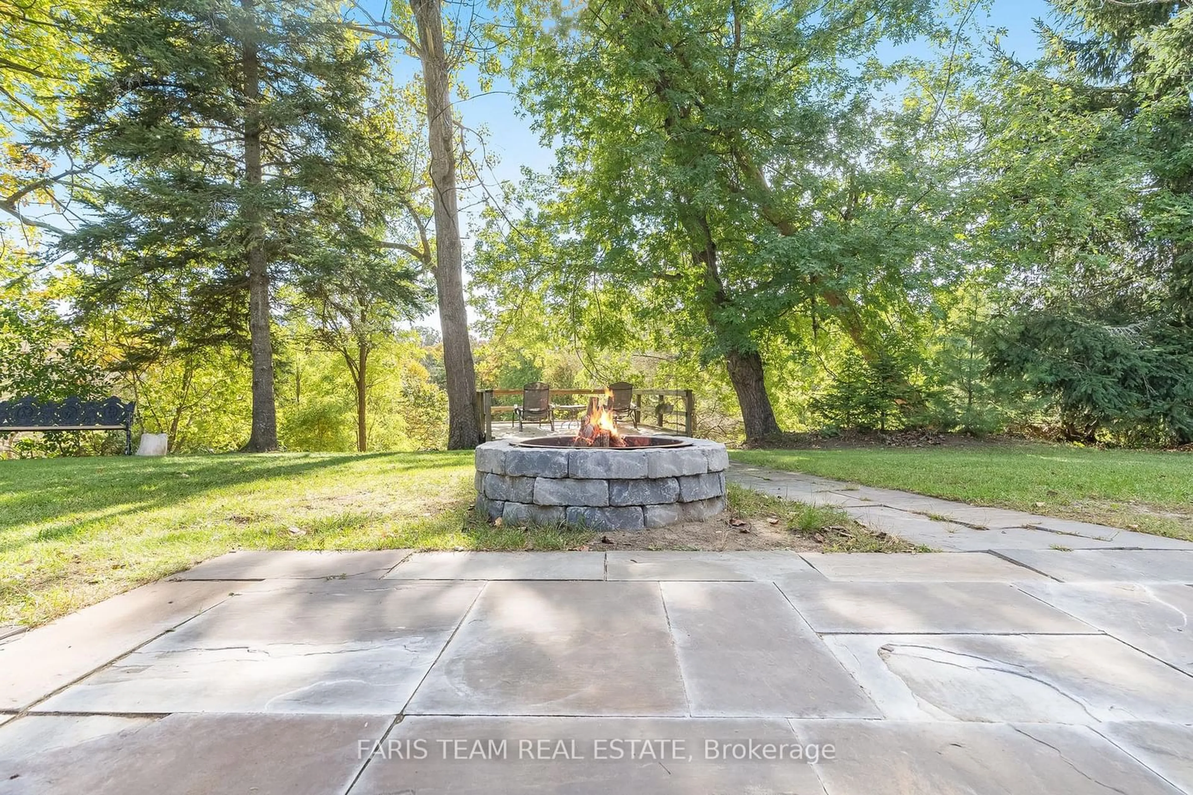 Patio, the fenced backyard for 47 Woodland Dr, Wasaga Beach Ontario L9Z 2V5