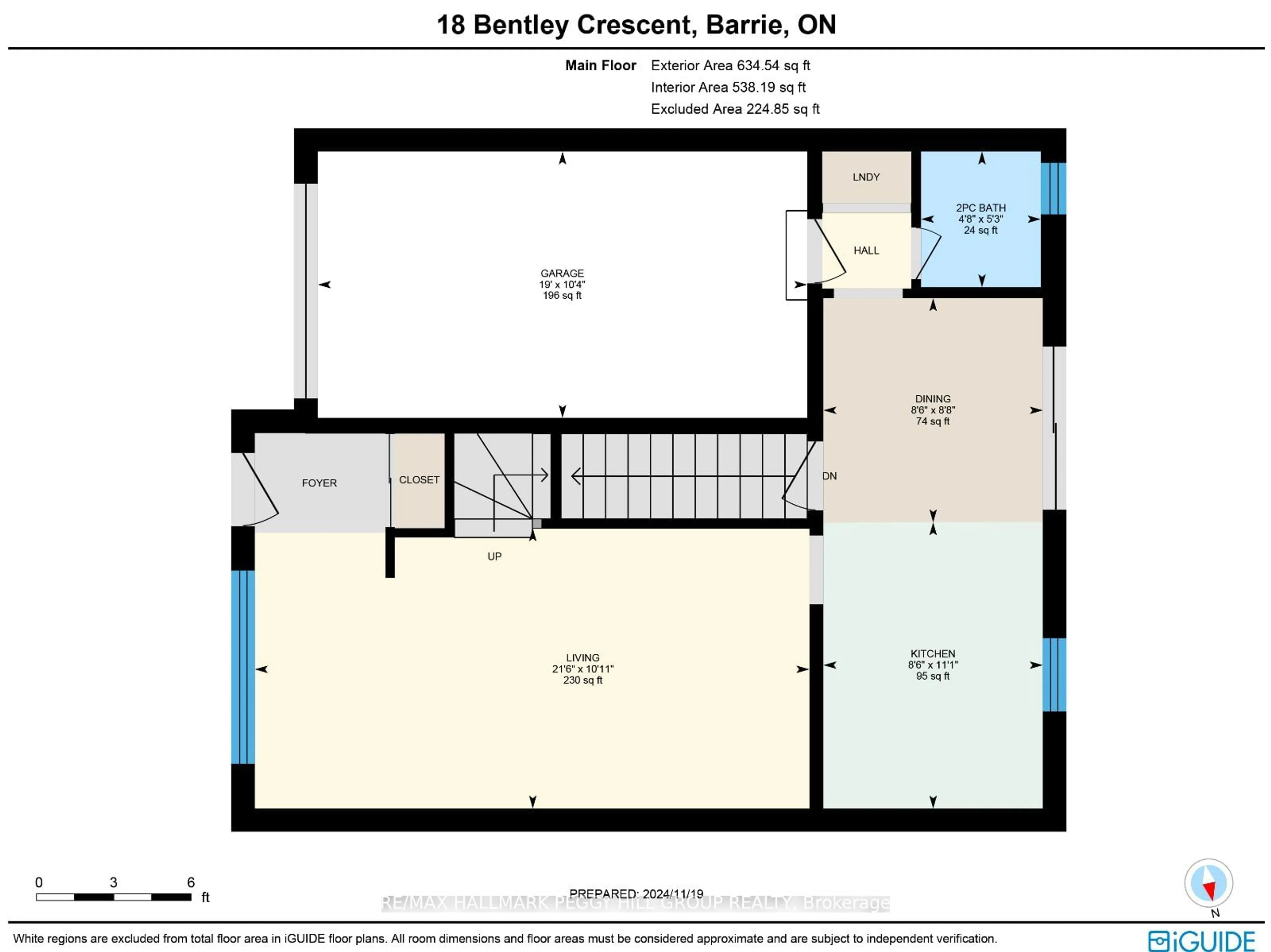 Floor plan for 18 Bentley Cres, Barrie Ontario L4N 0Z1