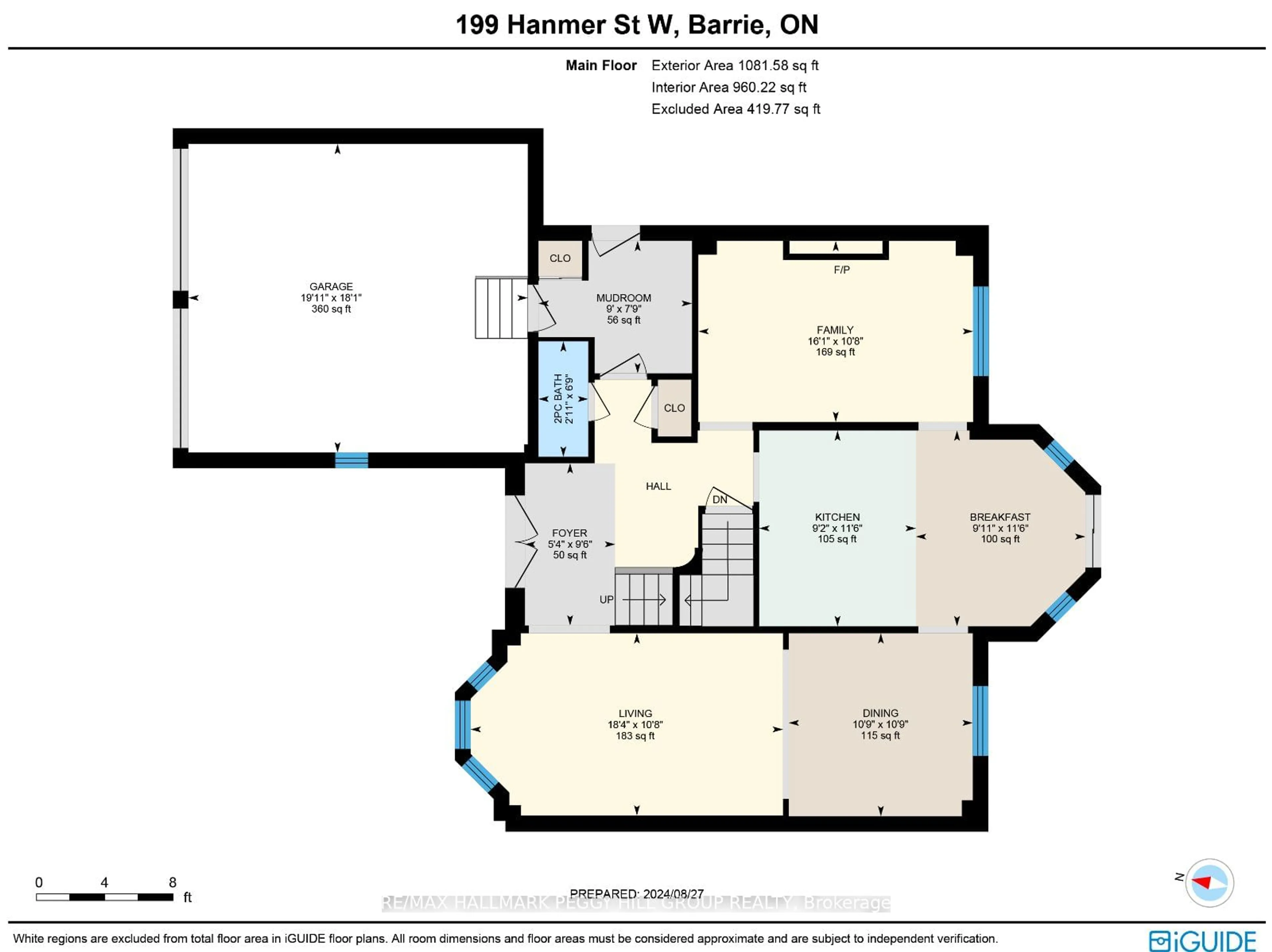 Floor plan for 199 Hanmer St, Barrie Ontario L4N 7J9