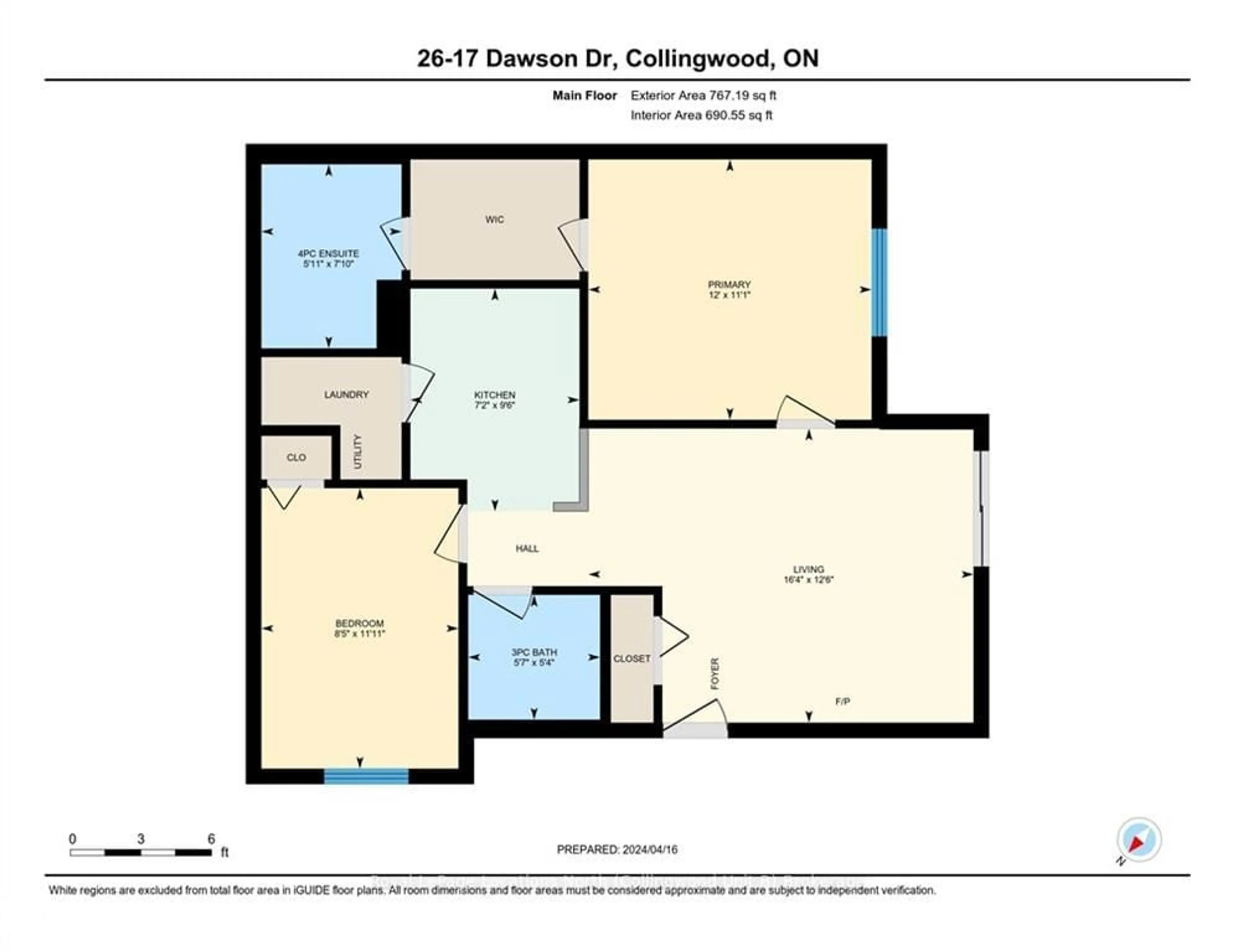 Floor plan for 17 DAWSON Dr #26, Collingwood Ontario L9Y 5B4