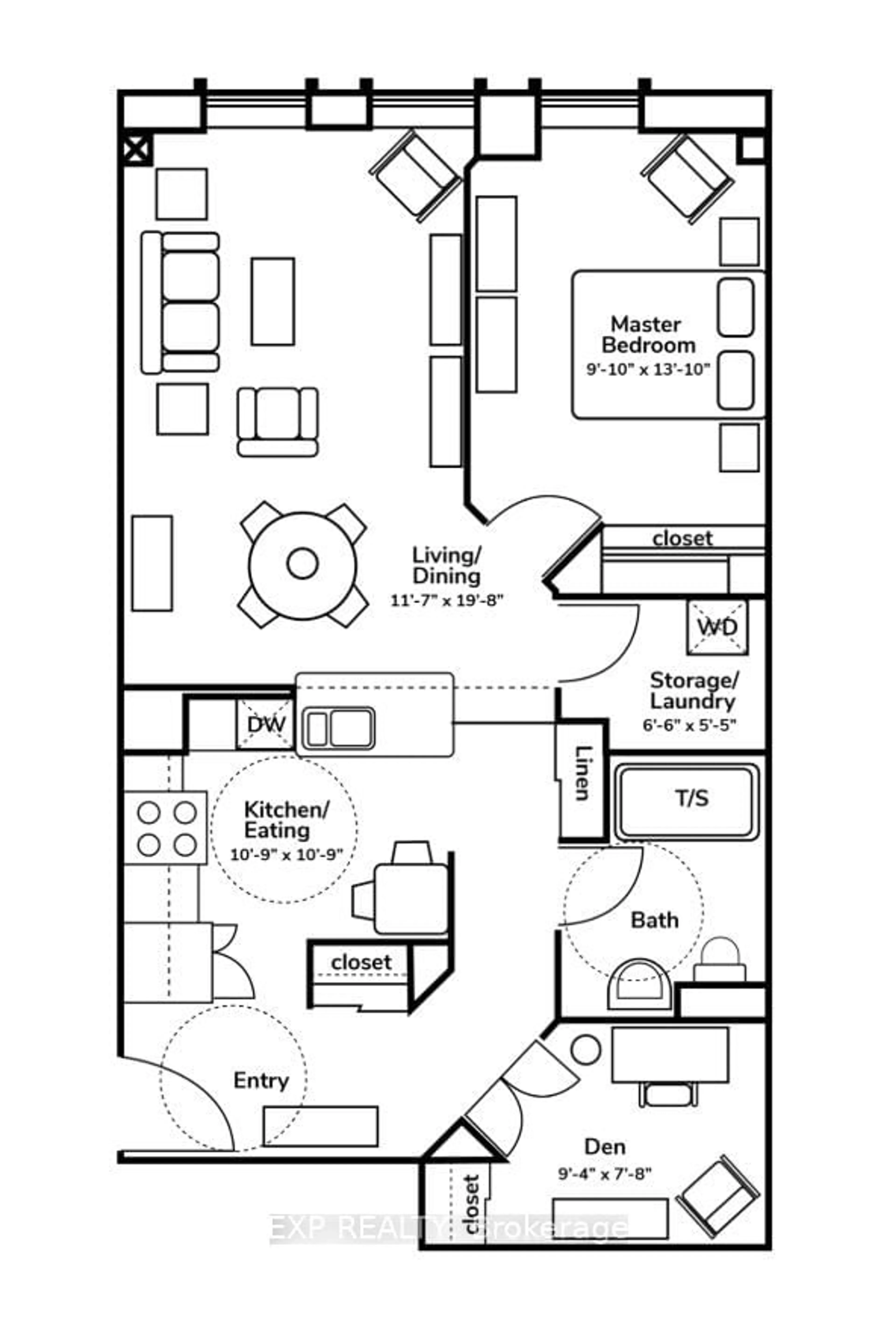 Floor plan for 74 Ross St #53, Barrie Ontario L4N 1G3