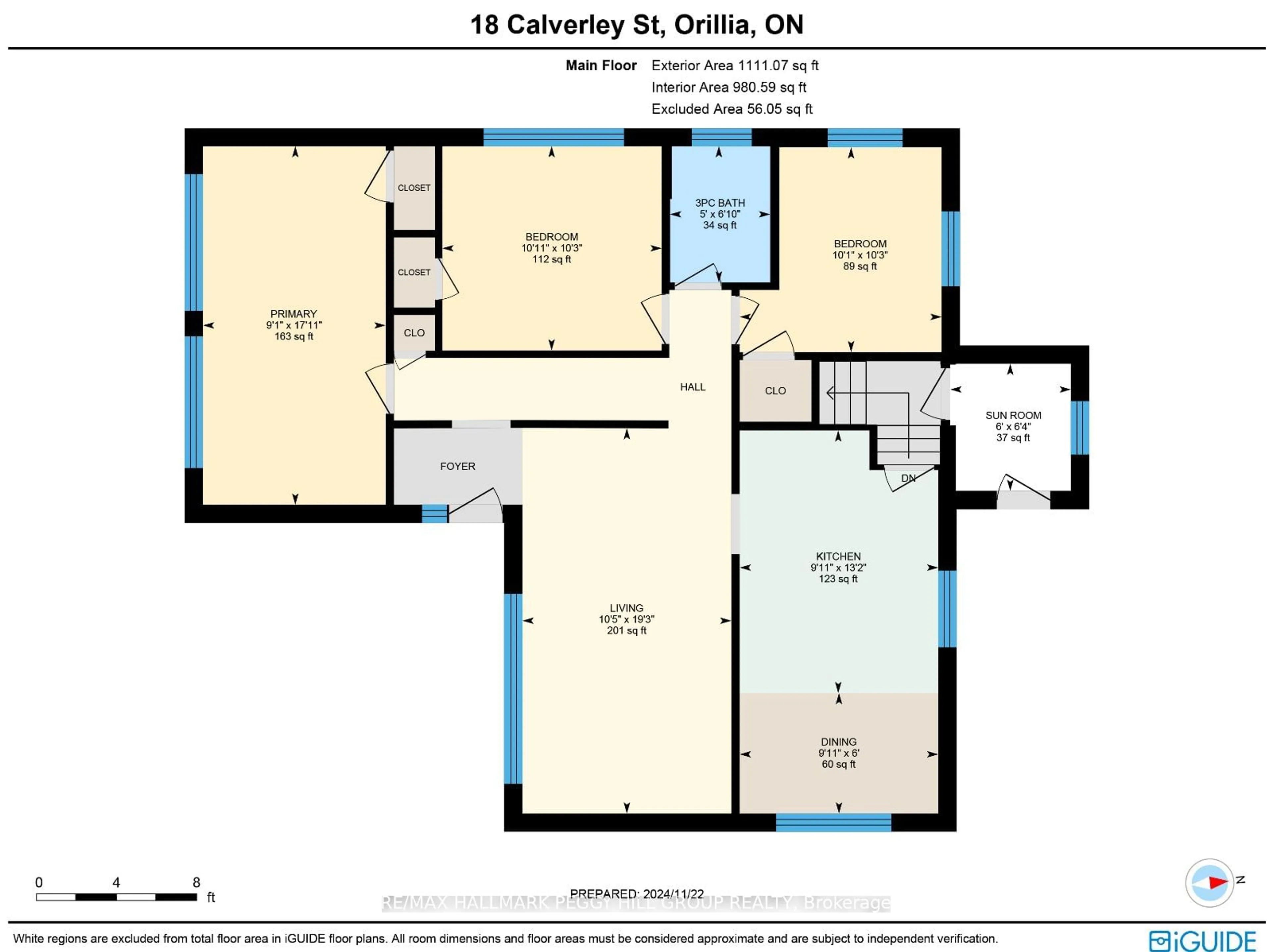 Floor plan for 18 Calverley St, Orillia Ontario L3V 3T4