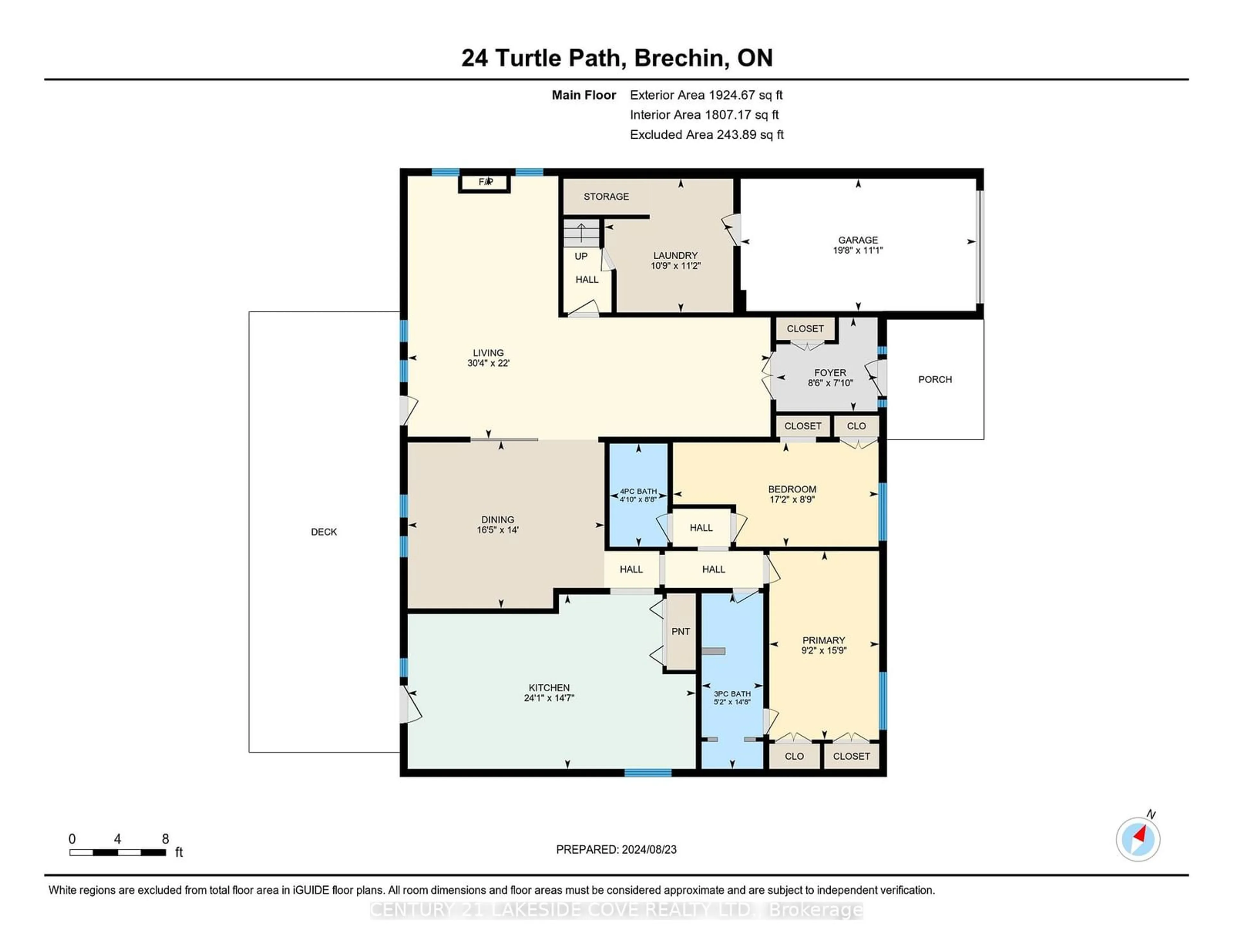 Floor plan for 24 Turtle Path, Ramara Ontario L0K 1B0