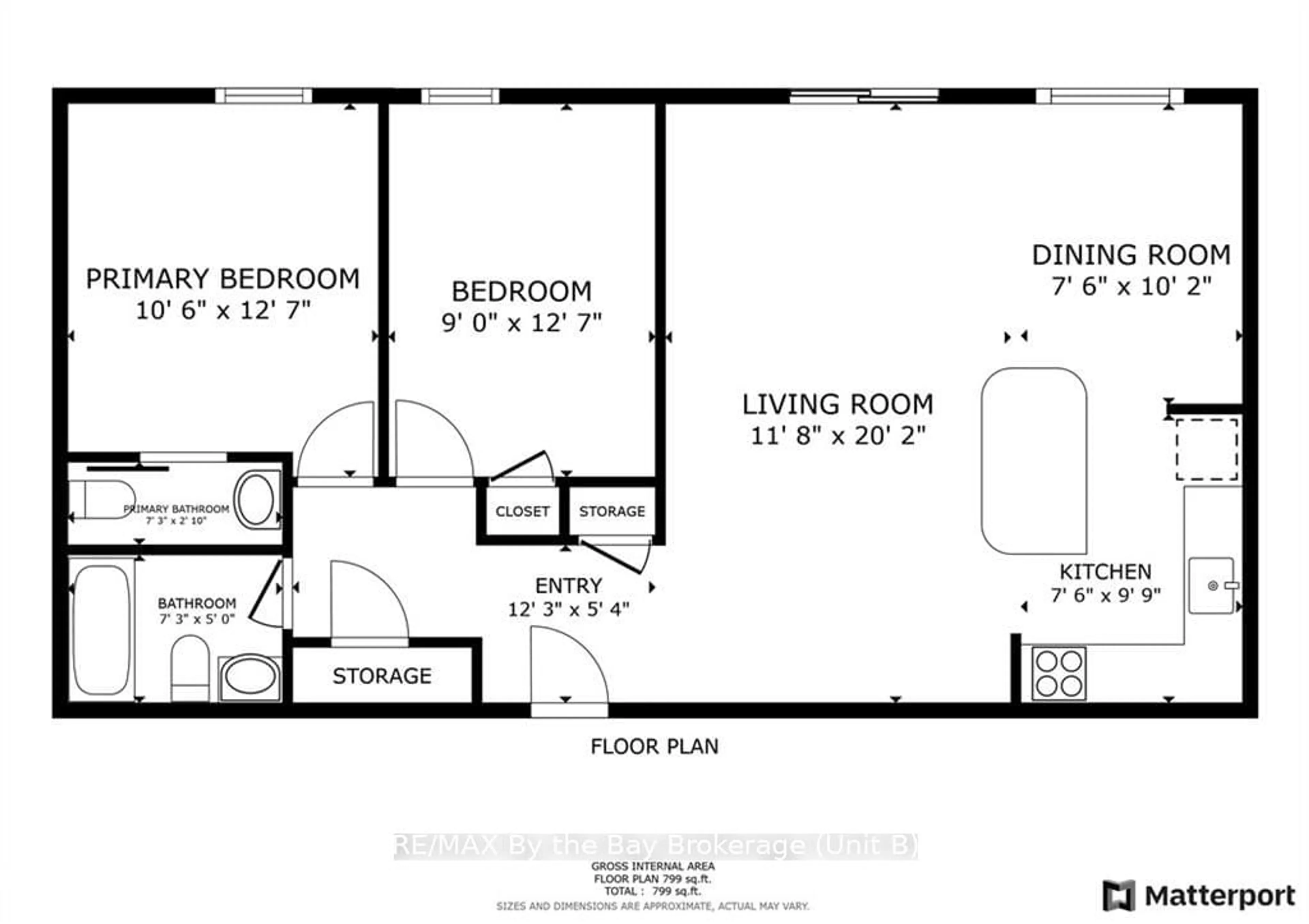 Floor plan for 460 ONTARIO St #509, Collingwood Ontario L9Y 4E5