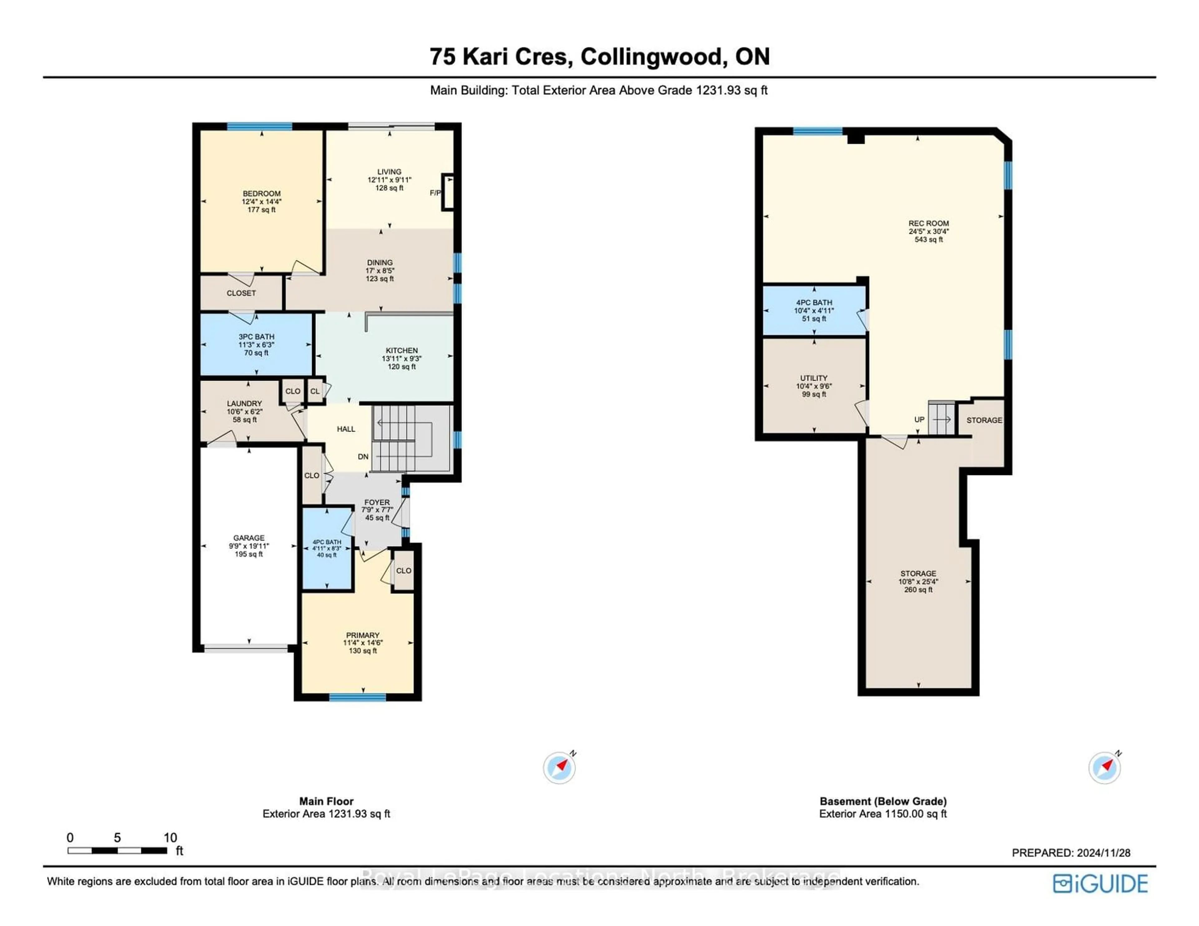 Floor plan for 75 Kari Cres, Collingwood Ontario L9Y 5B4