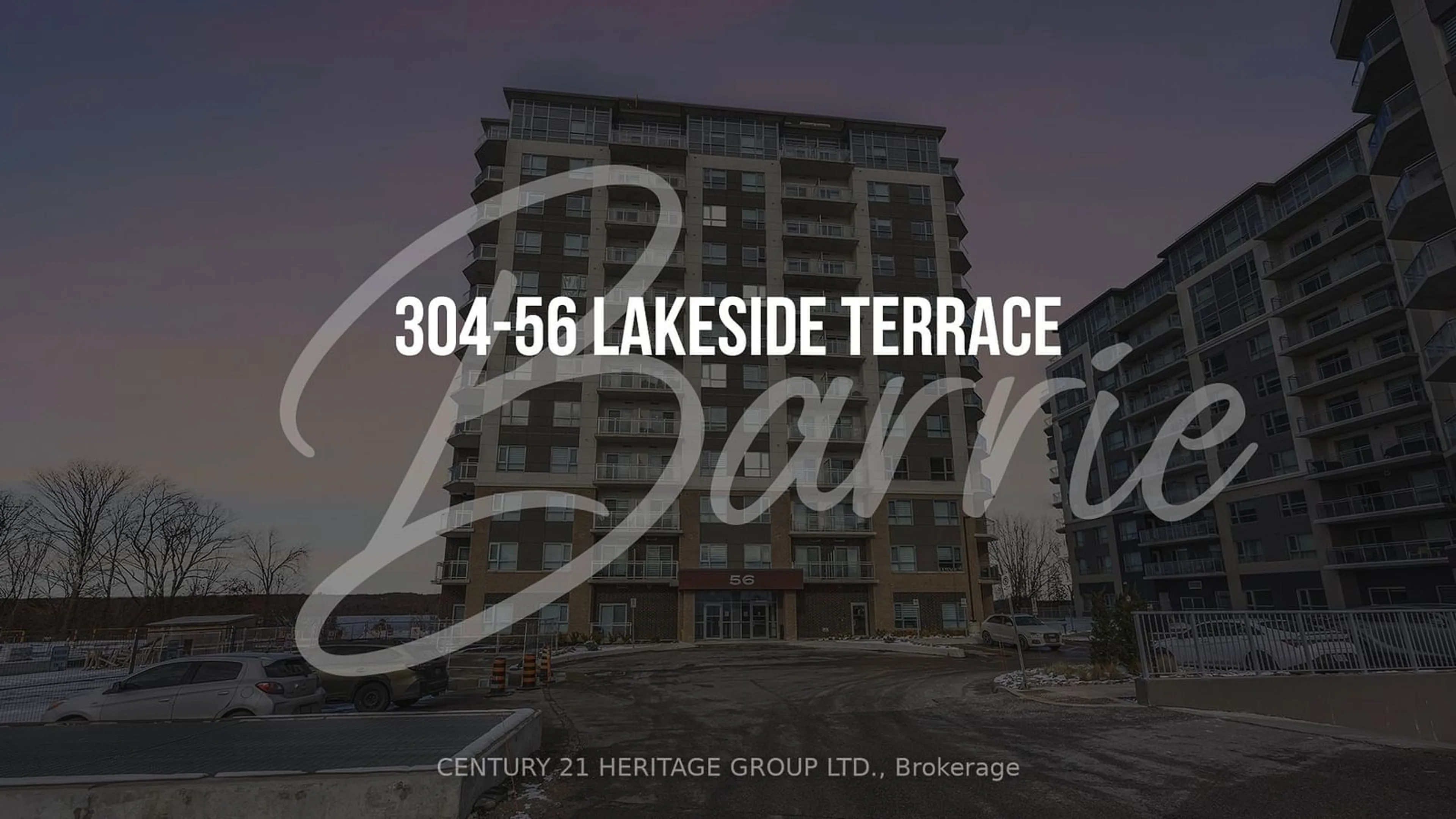 A pic from exterior of the house or condo, lake for 56 Lakeside Terr #304, Barrie Ontario L4M 0L4