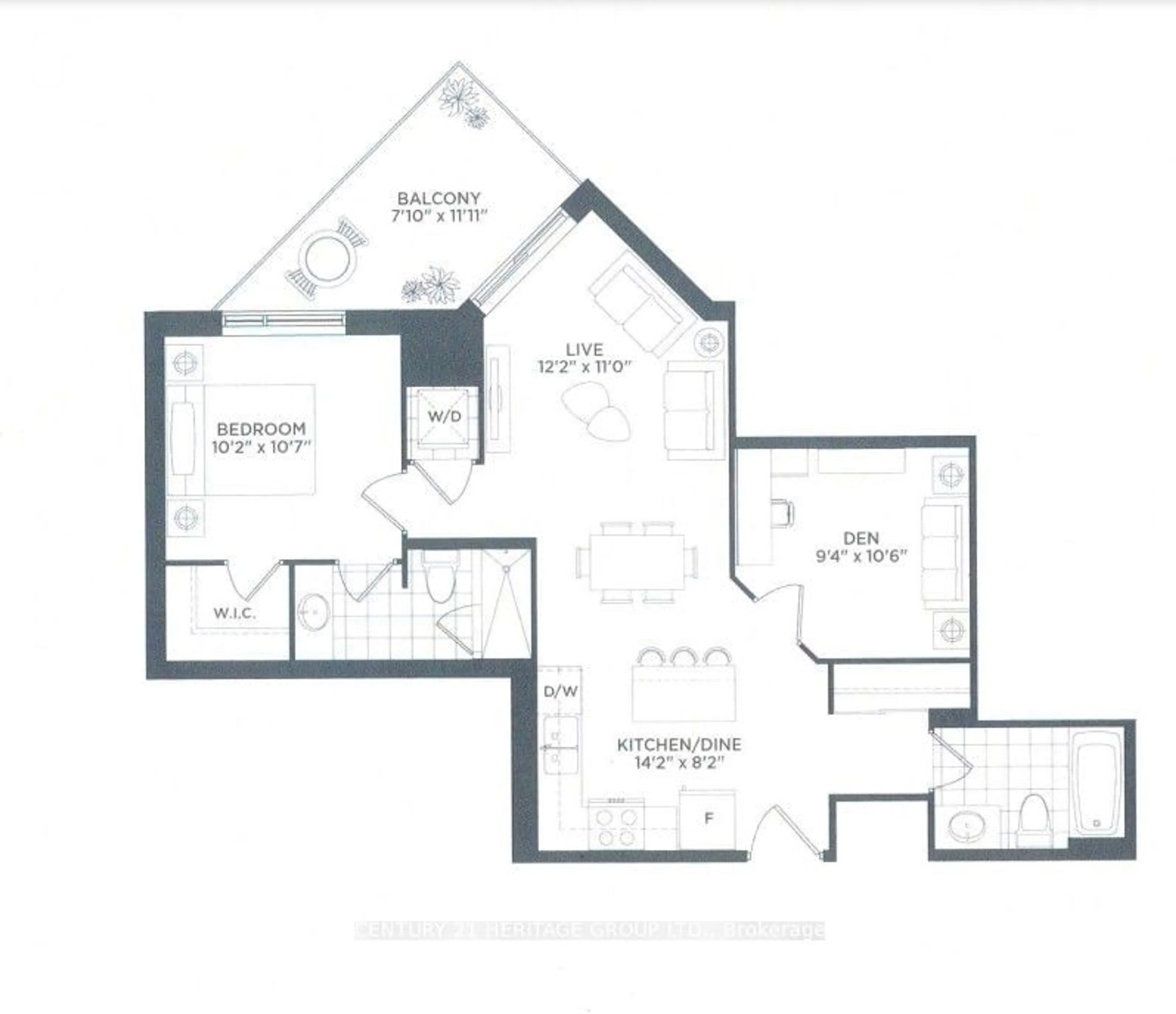 Floor plan for 58 Lakeside Terr #519, Barrie Ontario L4M 0L5