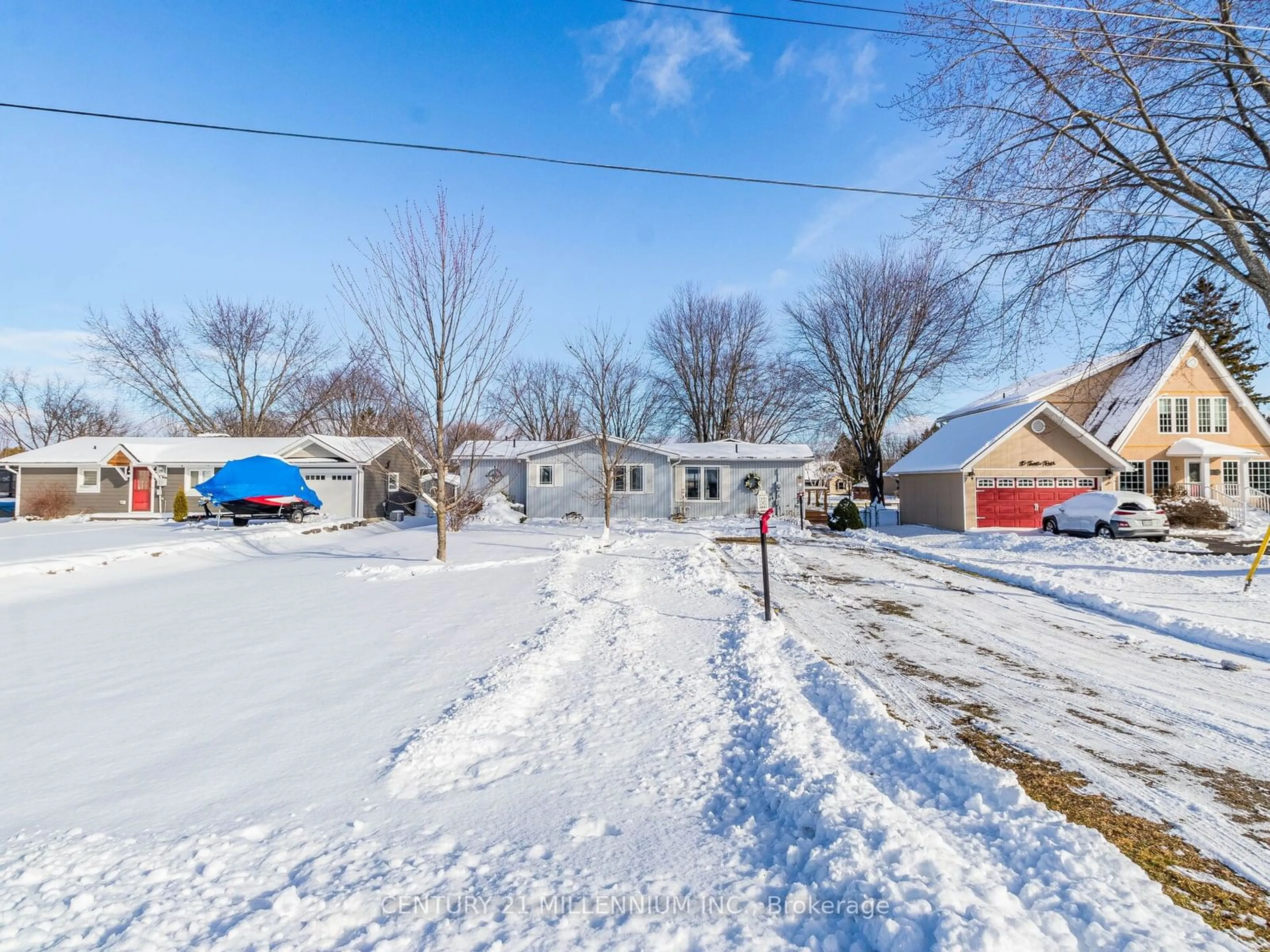 A pic from exterior of the house or condo, the street view for 13 Turtle Path, Ramara Ontario L0K 1B0