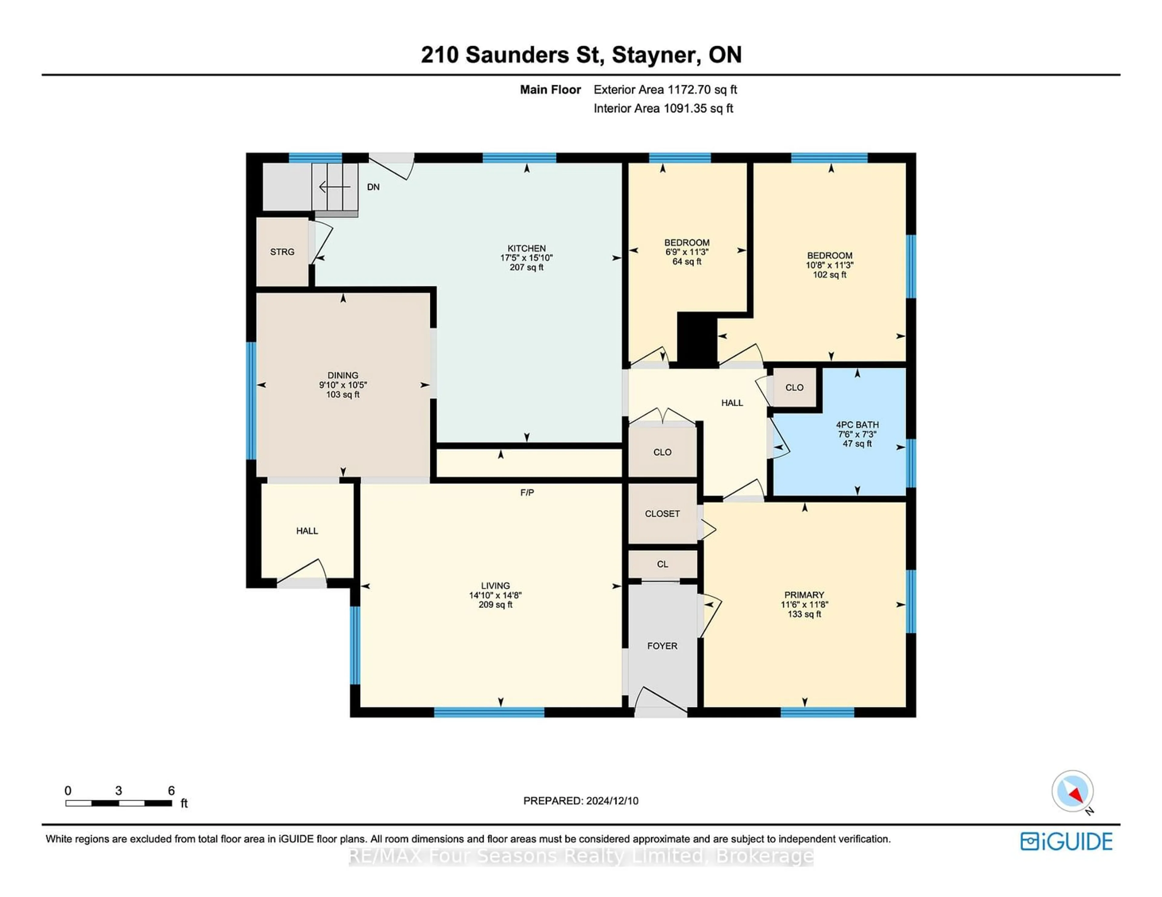 Floor plan for 210 Saunders St, Clearview Ontario L0M 1S0