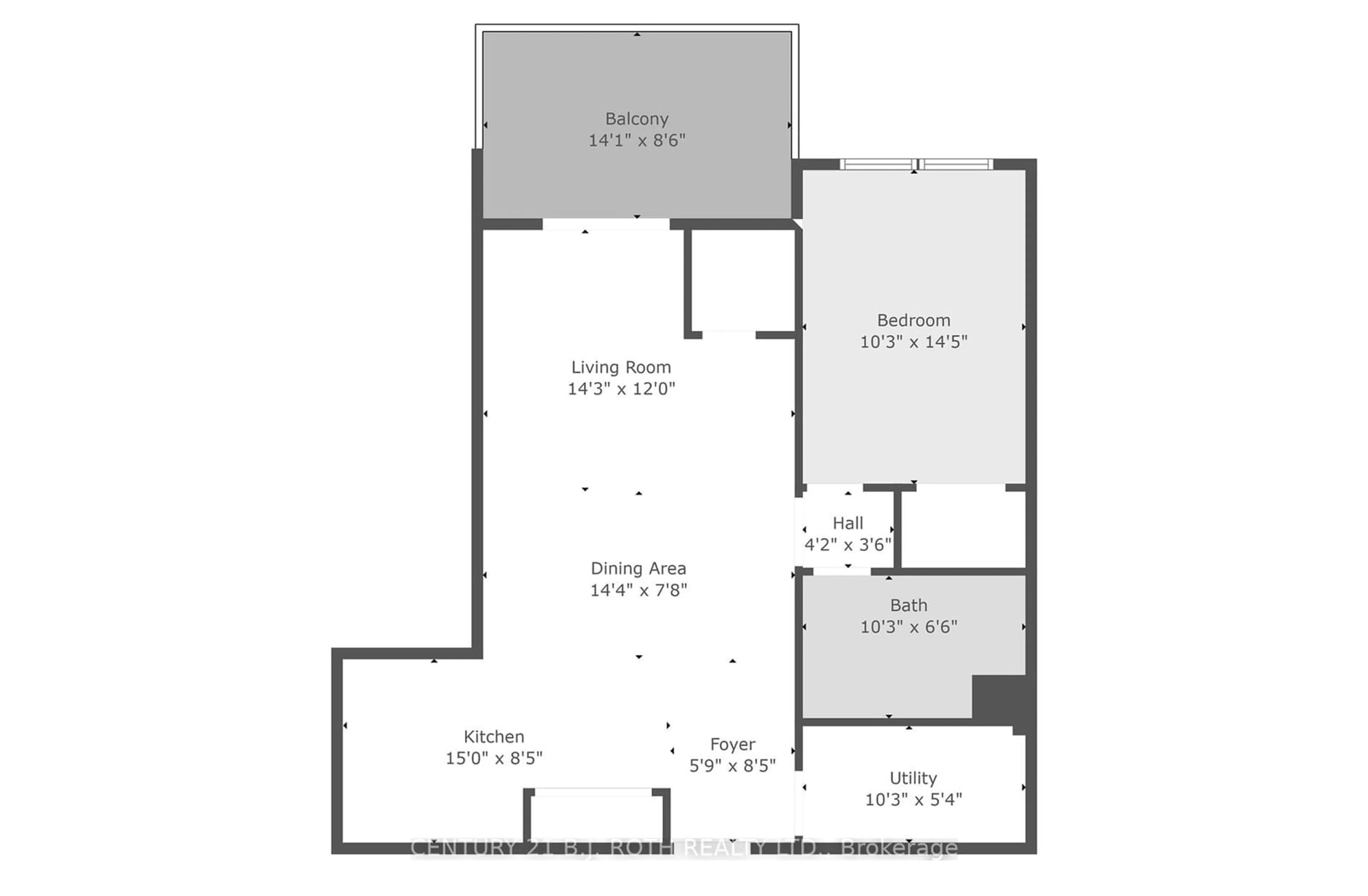 Floor plan for 306 ESSA Rd #208, Barrie Ontario L9J 0H5