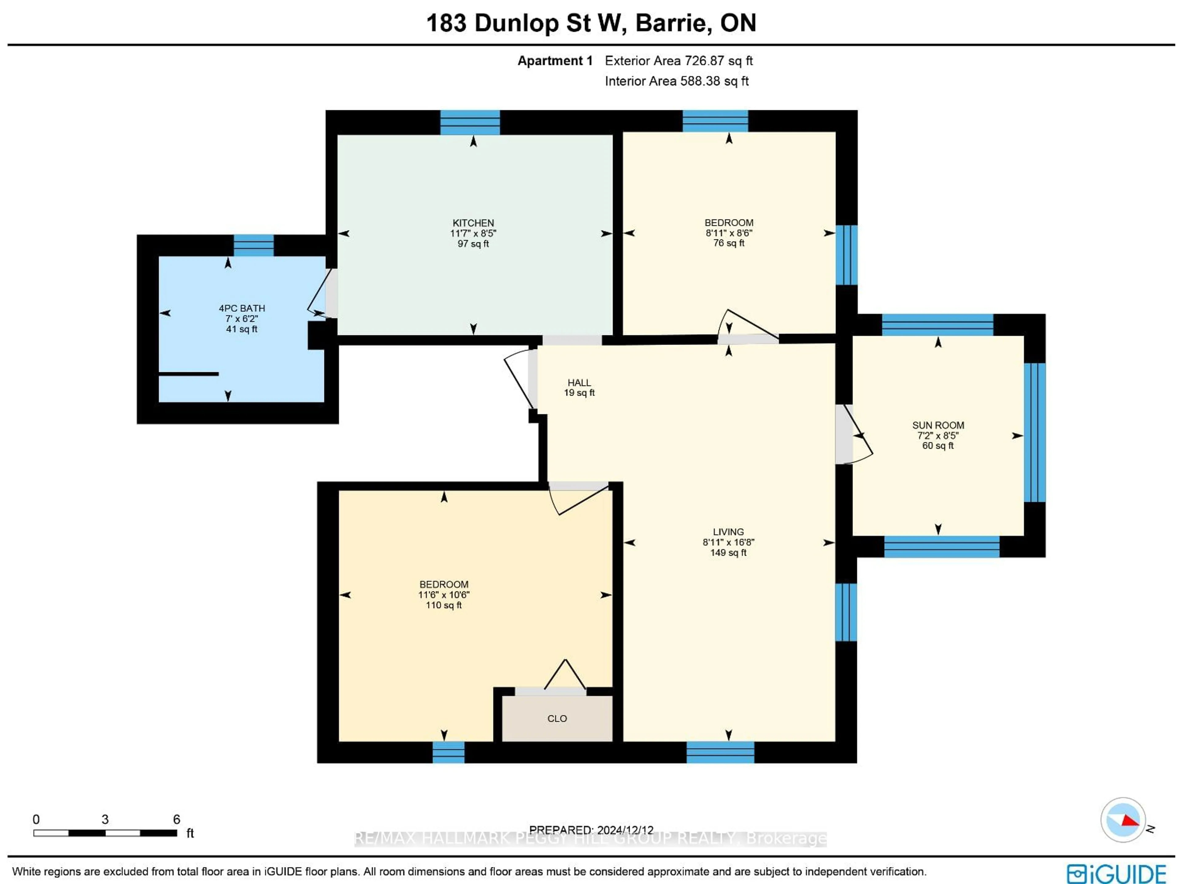 Floor plan for 183 Dunlop St, Barrie Ontario L4N 1B4