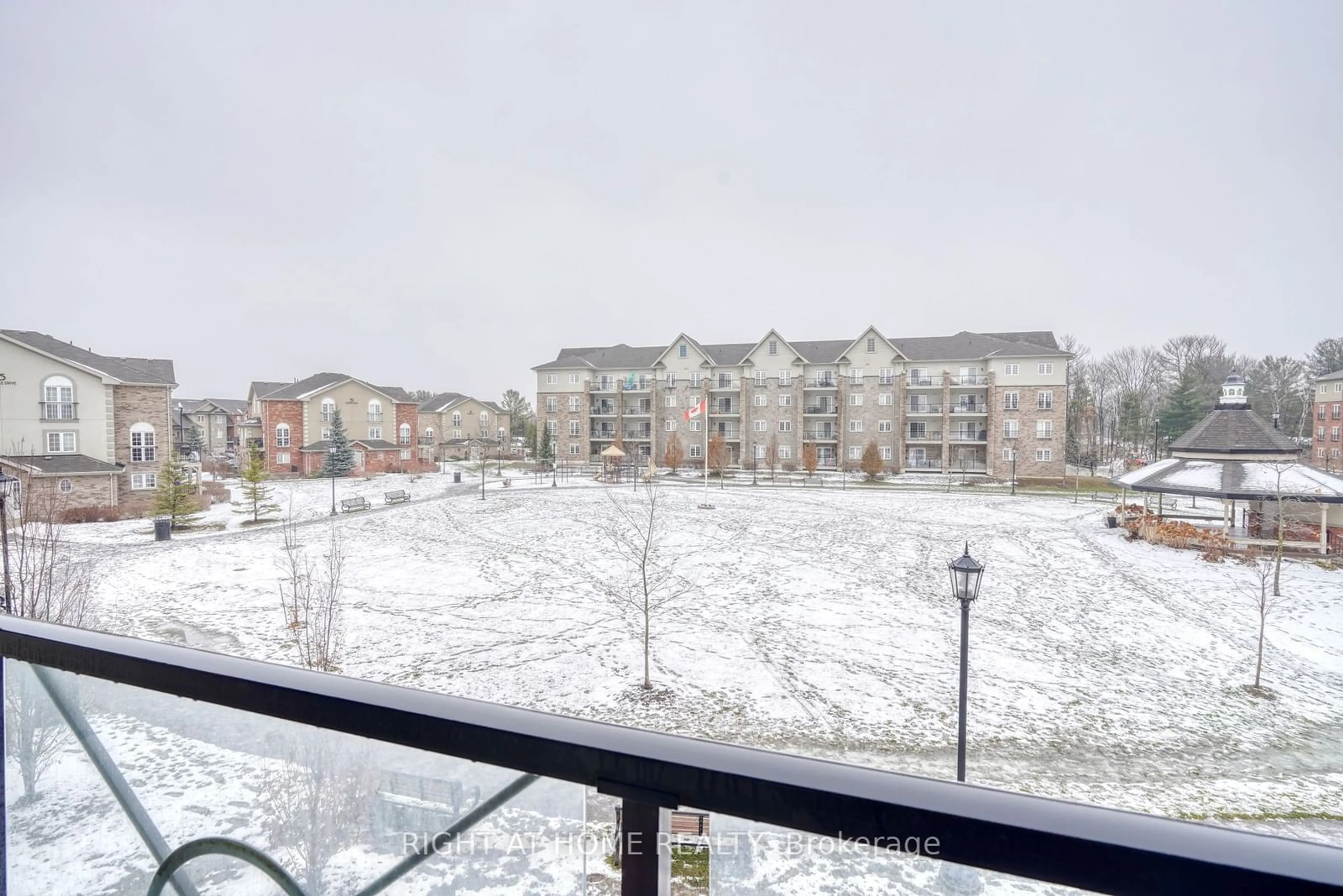 Balcony in the apartment, city buildings view from balcony for 39 Ferndale Dr #210, Barrie Ontario L4N 5T5