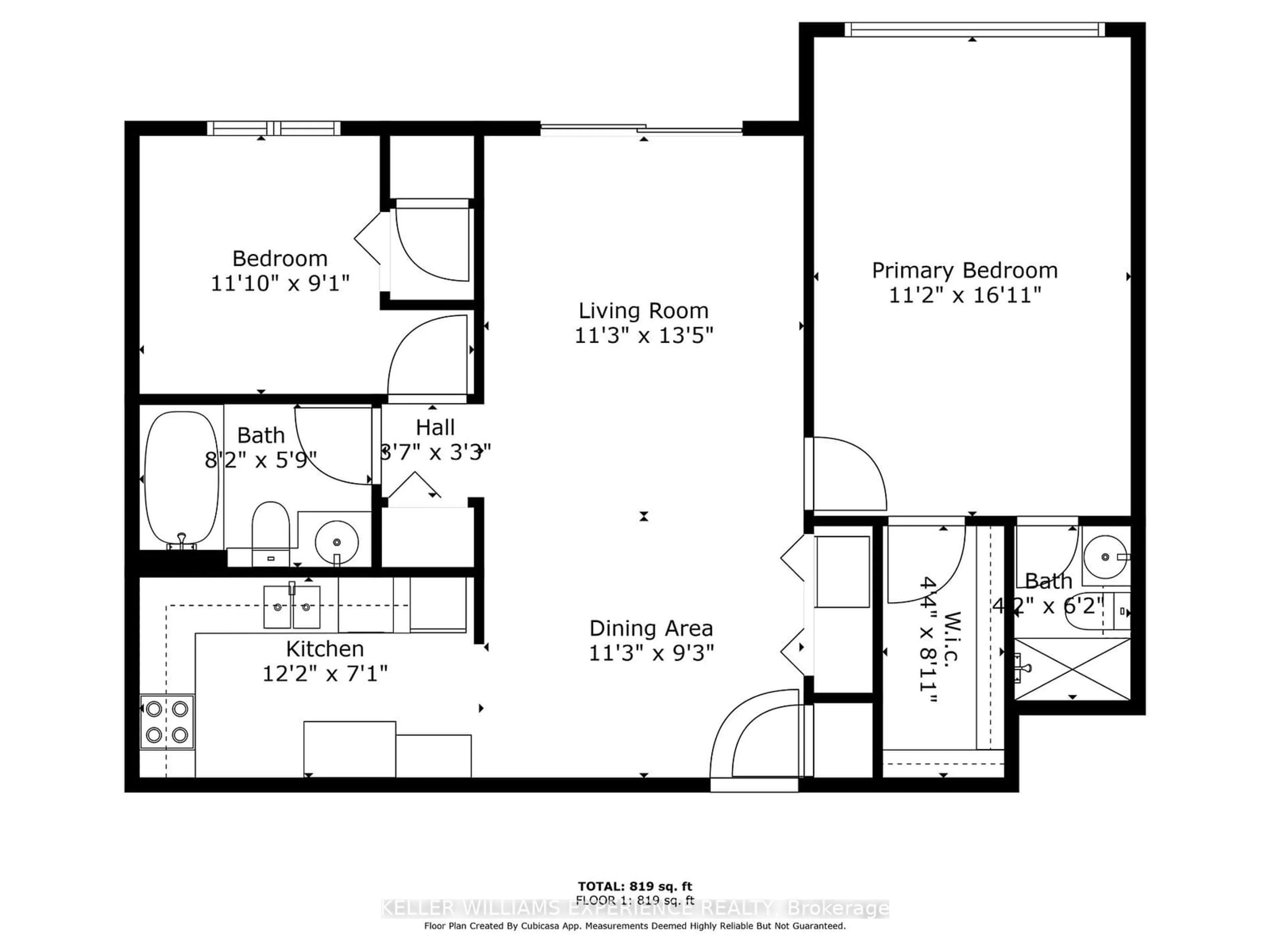 Floor plan for 500 Mapleview Dr #109, Barrie Ontario L4N 6C3