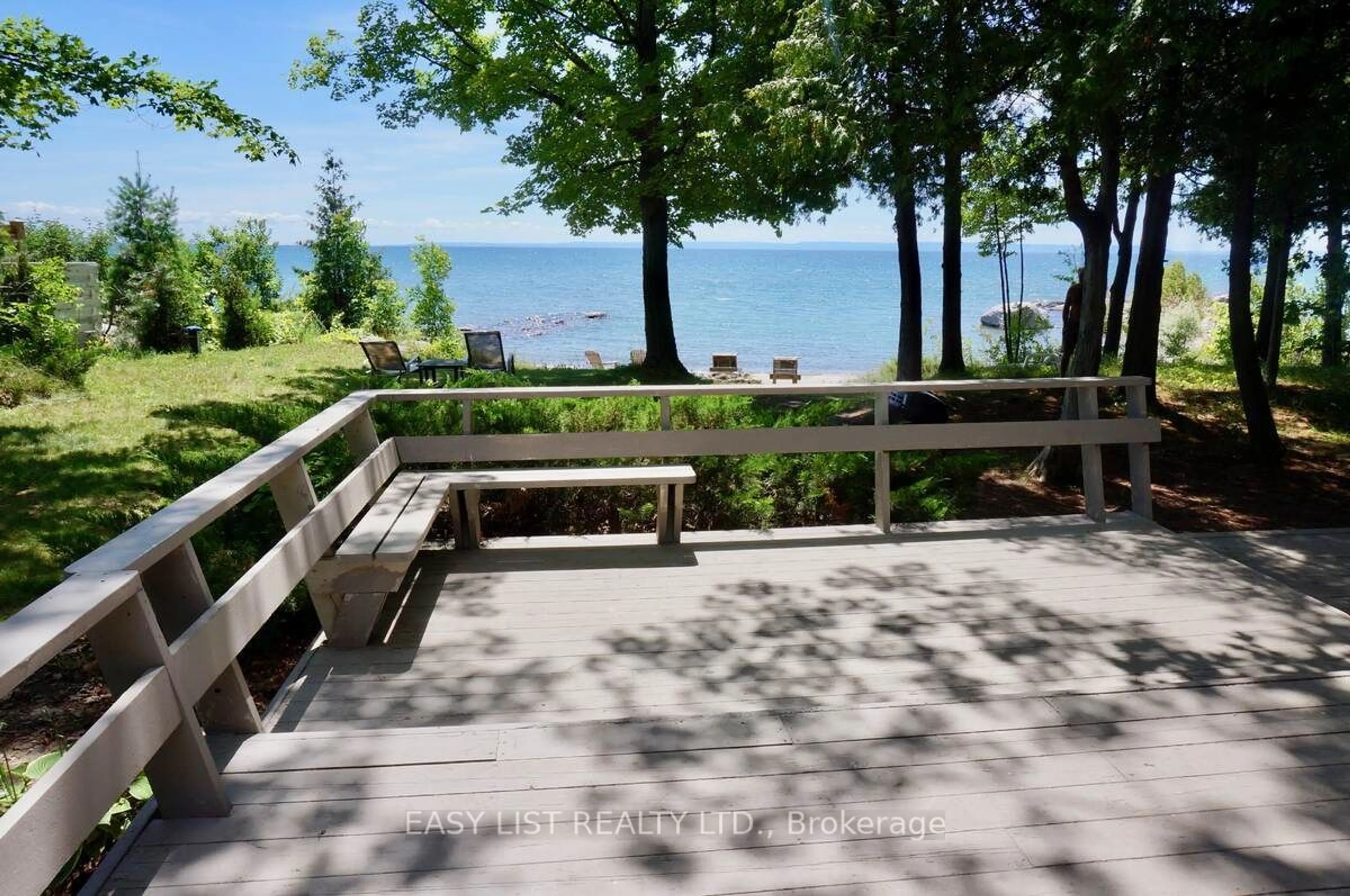 Patio, water/lake/river/ocean view for 1536 Tiny Beaches Rd, Tiny Ontario L9M 0J2