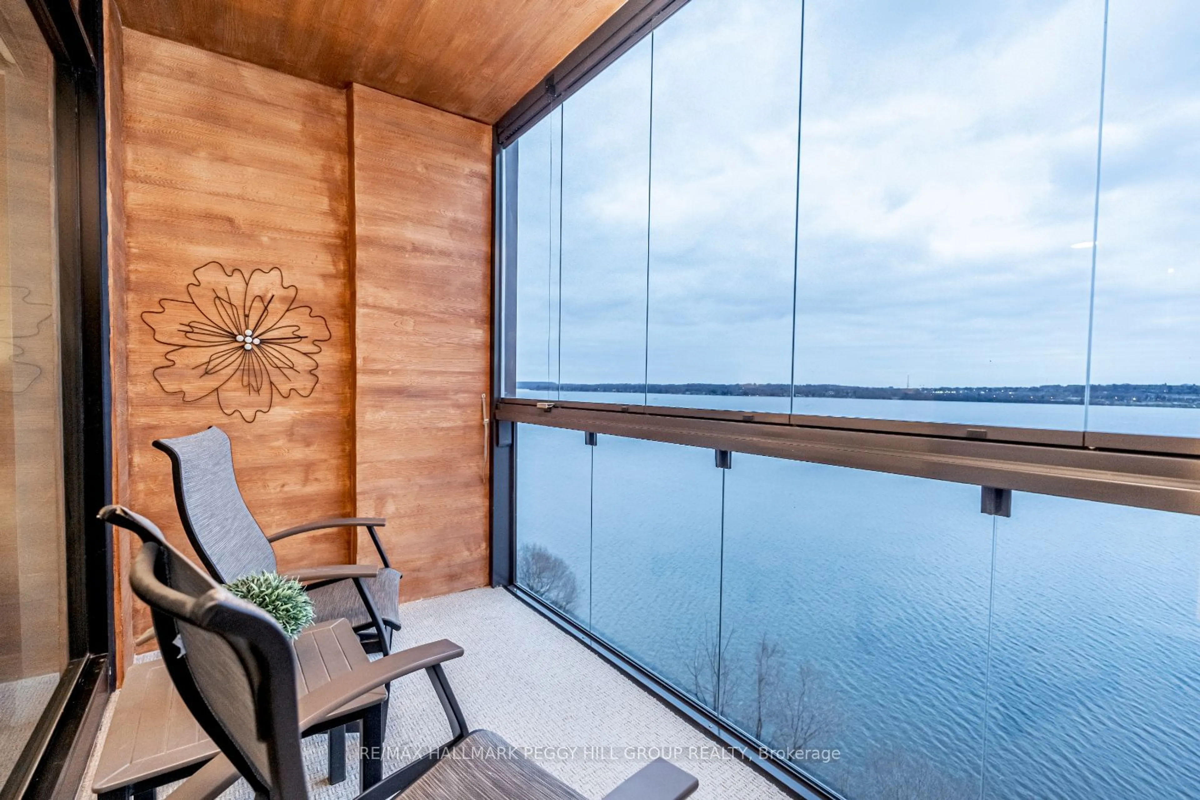 Balcony in the apartment, water/lake/river/ocean view for 185 Dunlop St #607, Barrie Ontario L4M 0L7