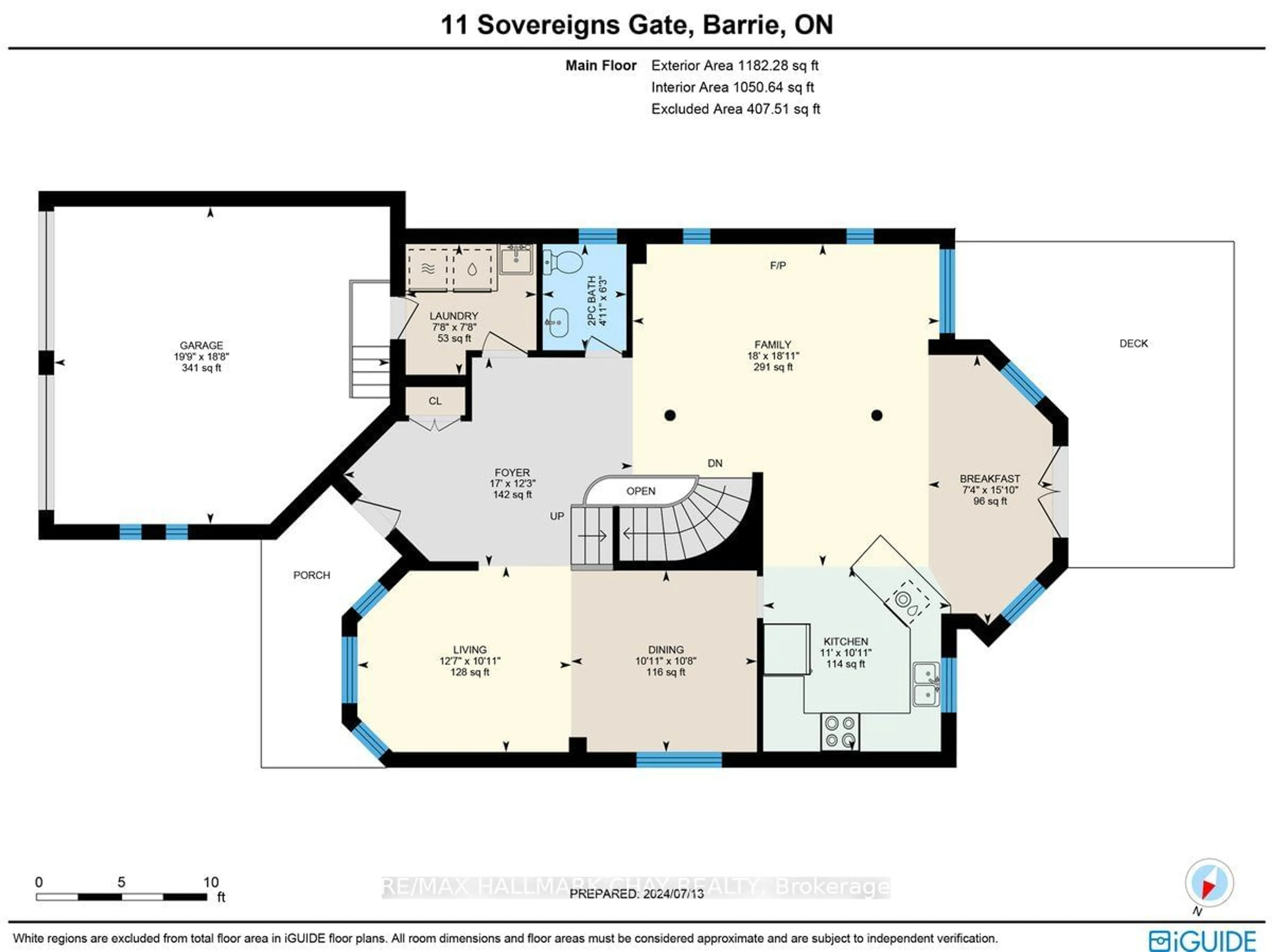 Floor plan for 11 Sovereign's Gate, Barrie Ontario L4N 0K7