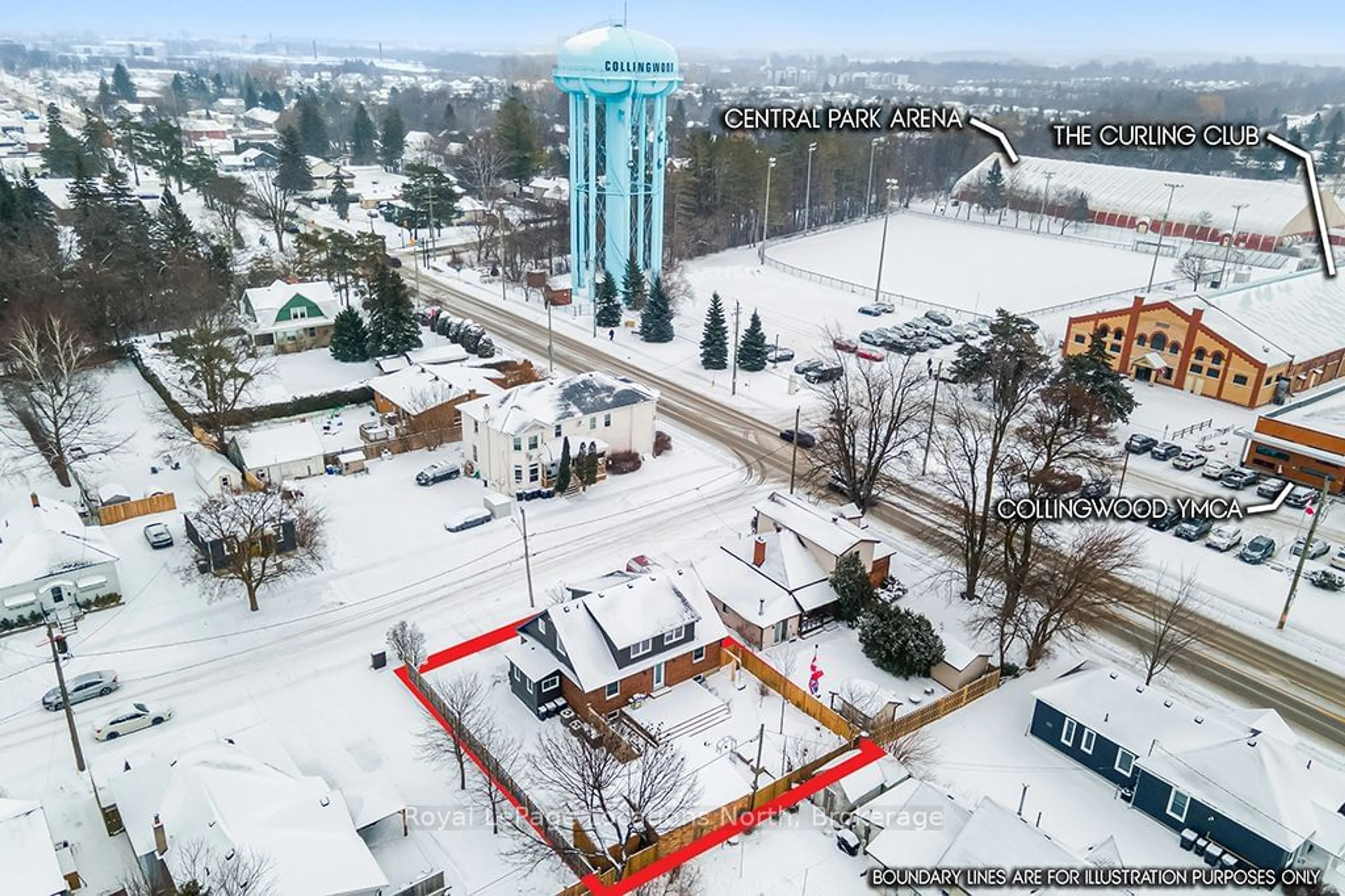 A pic from outside/outdoor area/front of a property/back of a property/a pic from drone, building for 44 Saint Peter St, Collingwood Ontario L9Y 3P8