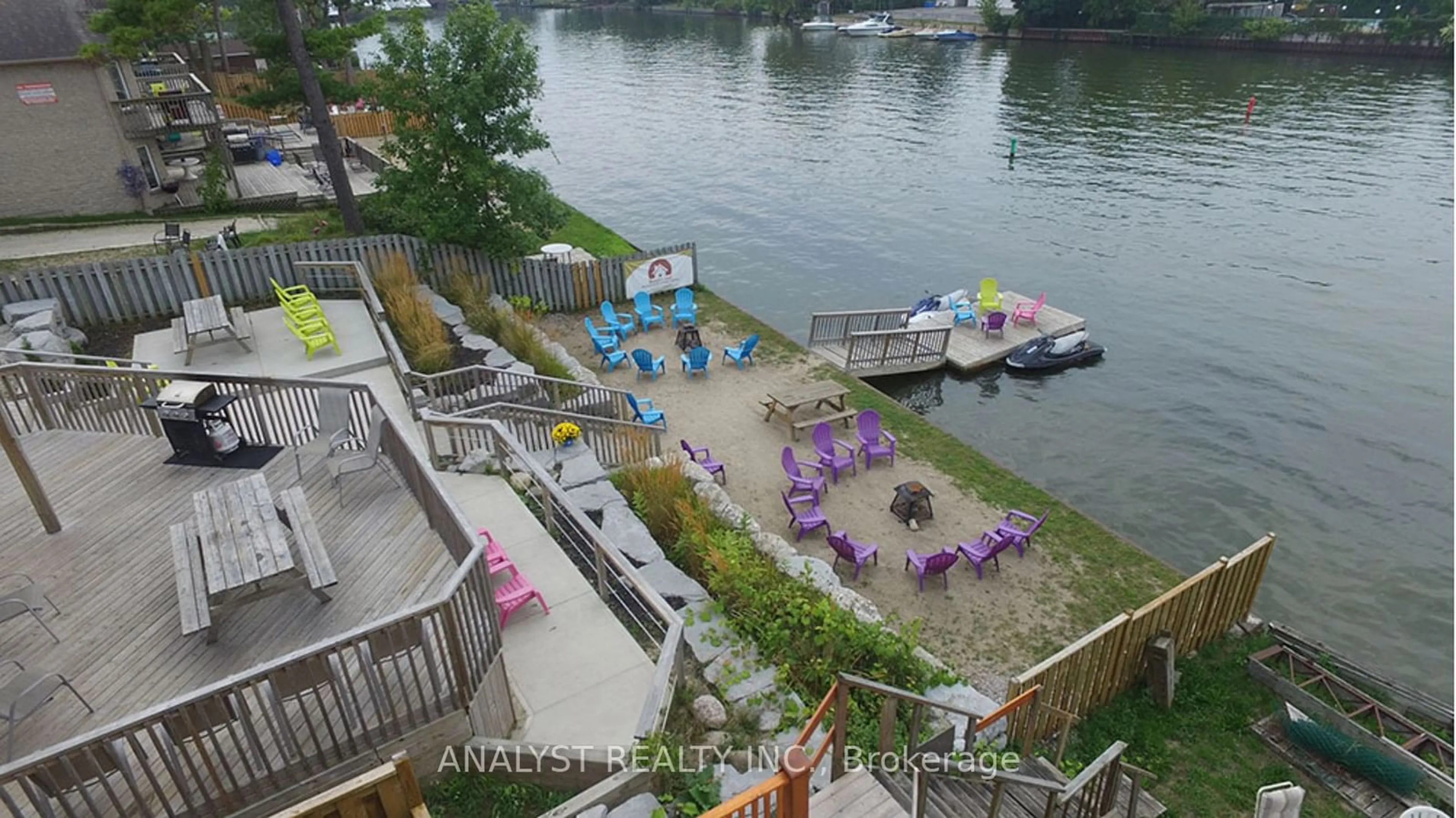 Patio, water/lake/river/ocean view for 28 River Avenue Cres, Wasaga Beach Ontario L9Z 2K6