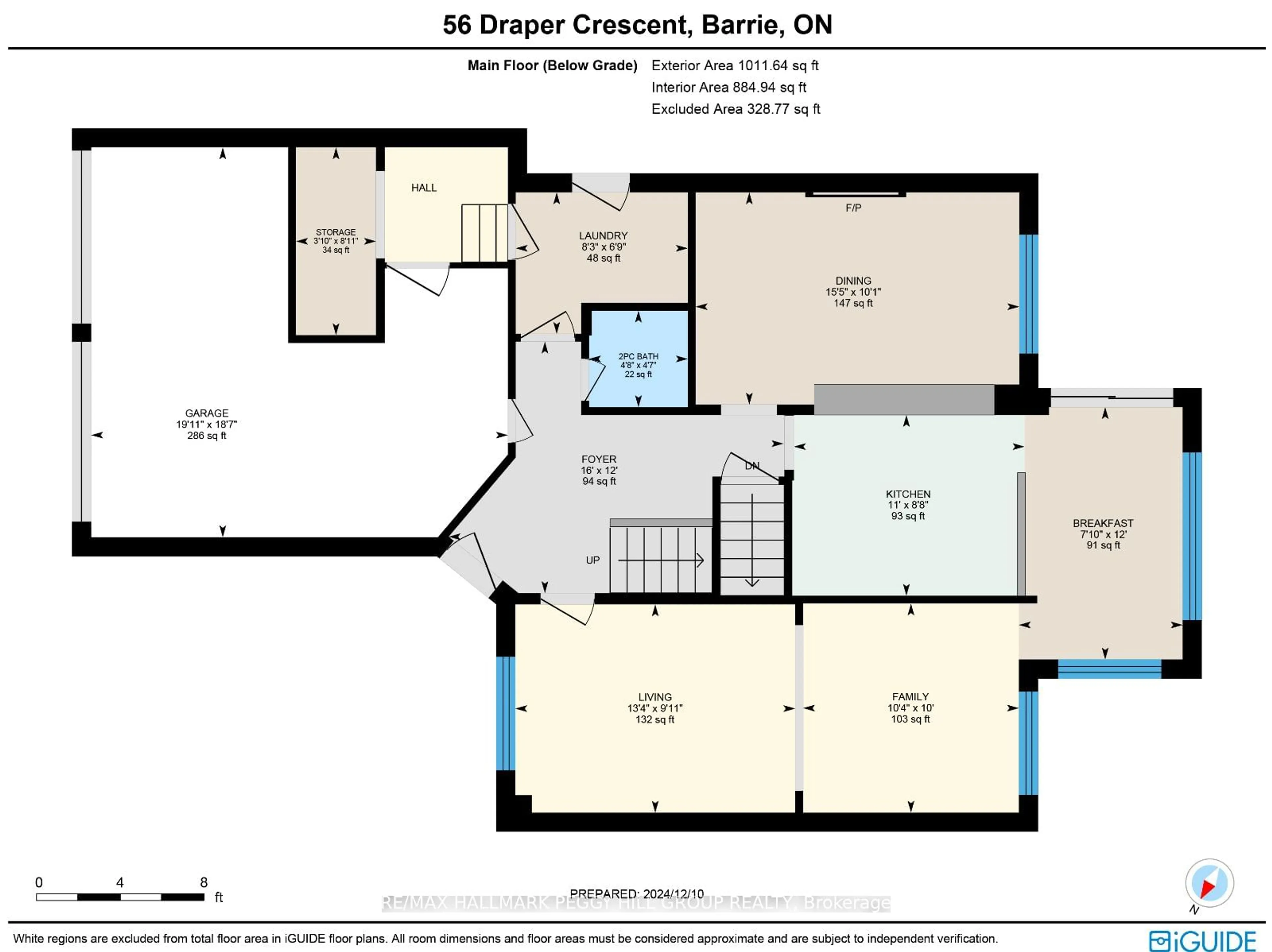 Floor plan for 56 Draper Cres, Barrie Ontario L4N 6B1