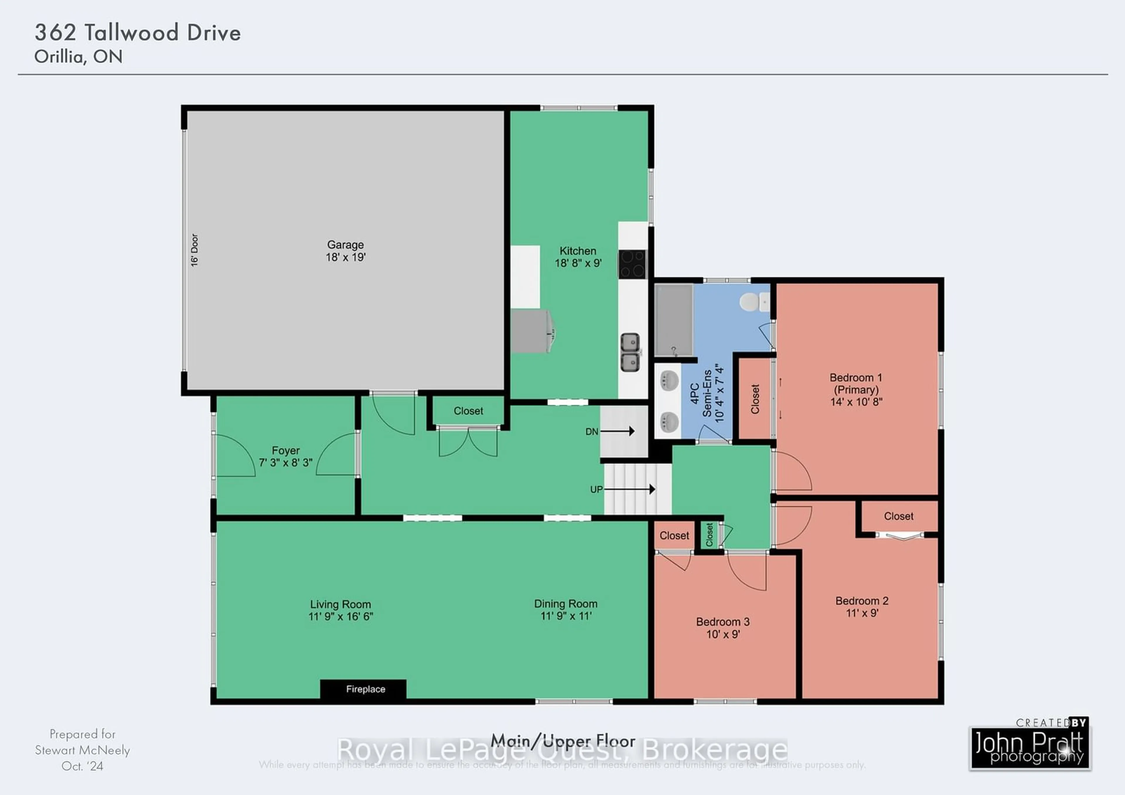 Floor plan for 362 TALLWOOD Dr, Orillia Ontario L3V 2G9