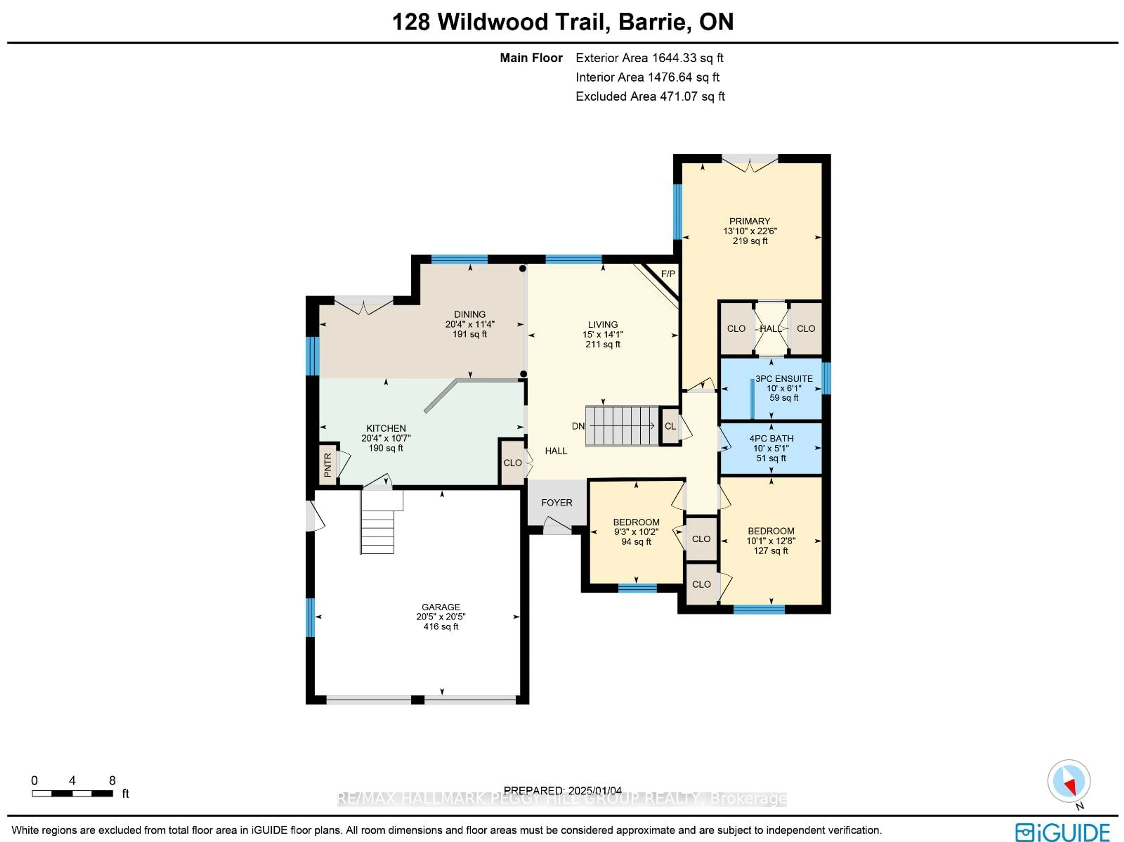 Floor plan for 128 Wildwood Tr, Barrie Ontario L4N 7Z6