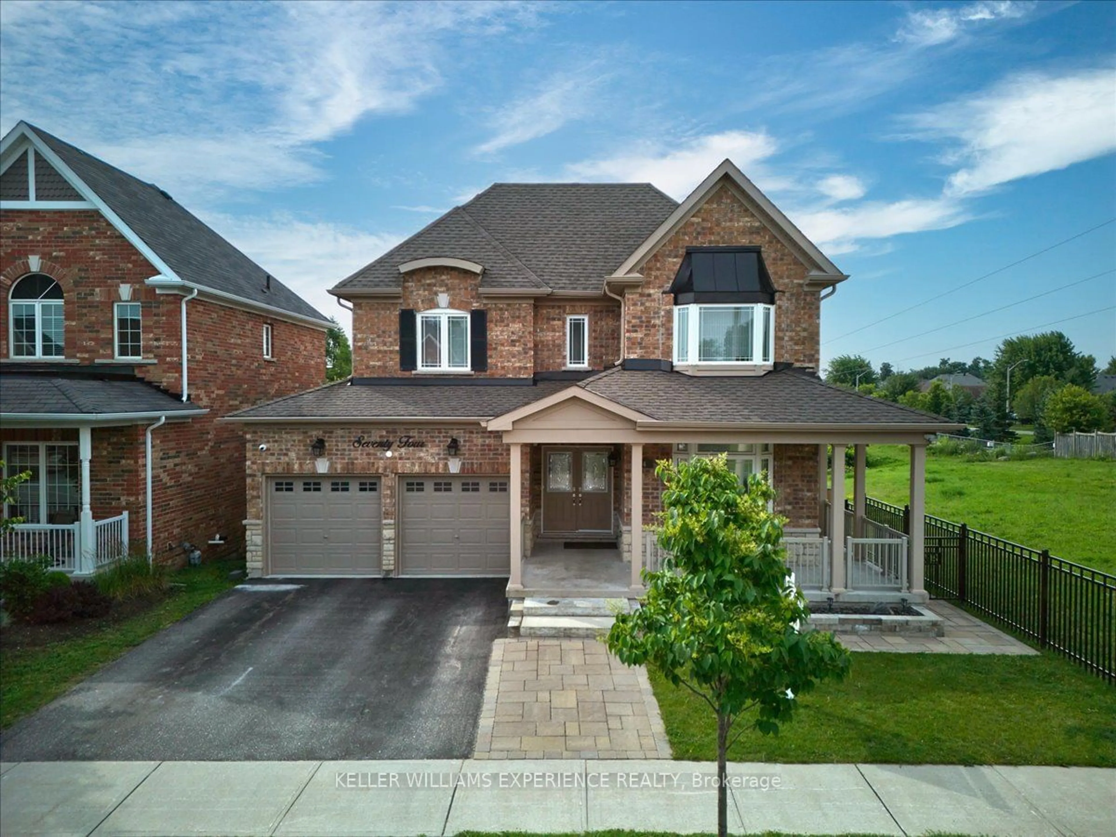 Home with brick exterior material, street for 74 Megan Cres, Barrie Ontario L4N 6E4