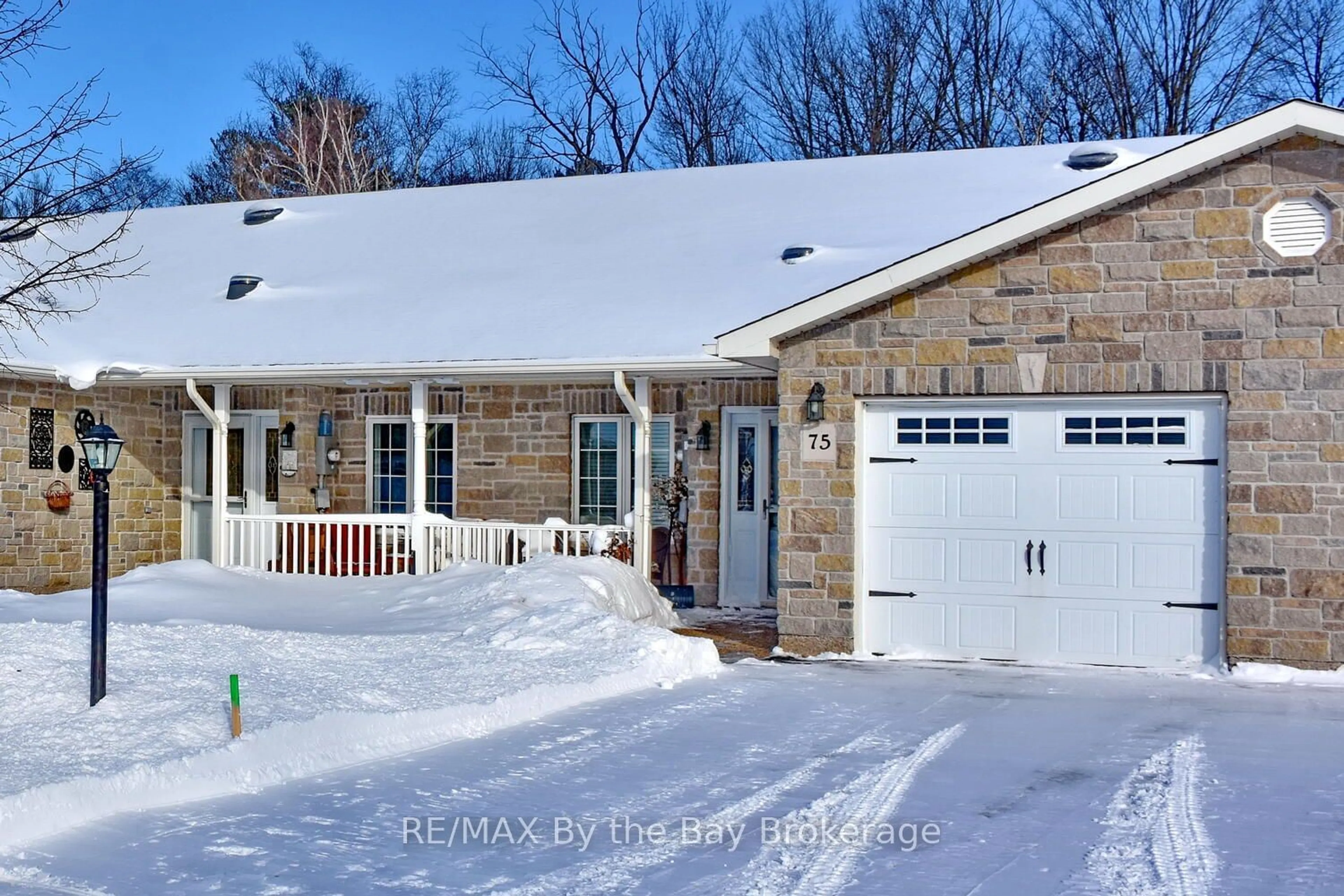 Home with brick exterior material, street for 75 Greenway Dr, Wasaga Beach Ontario L9Z 3A8