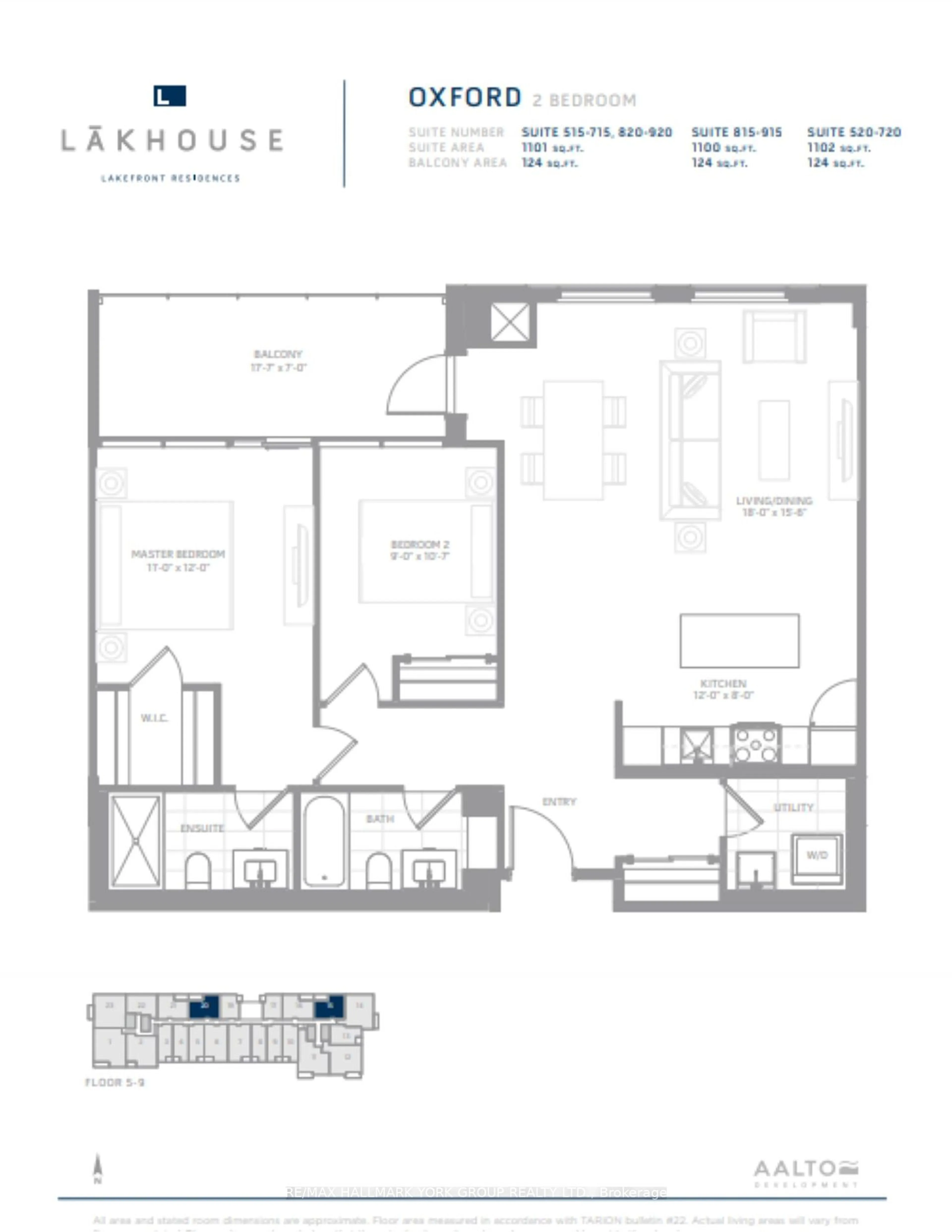 Floor plan for 185 Dunlop St #520, Barrie Ontario L4M 0L7