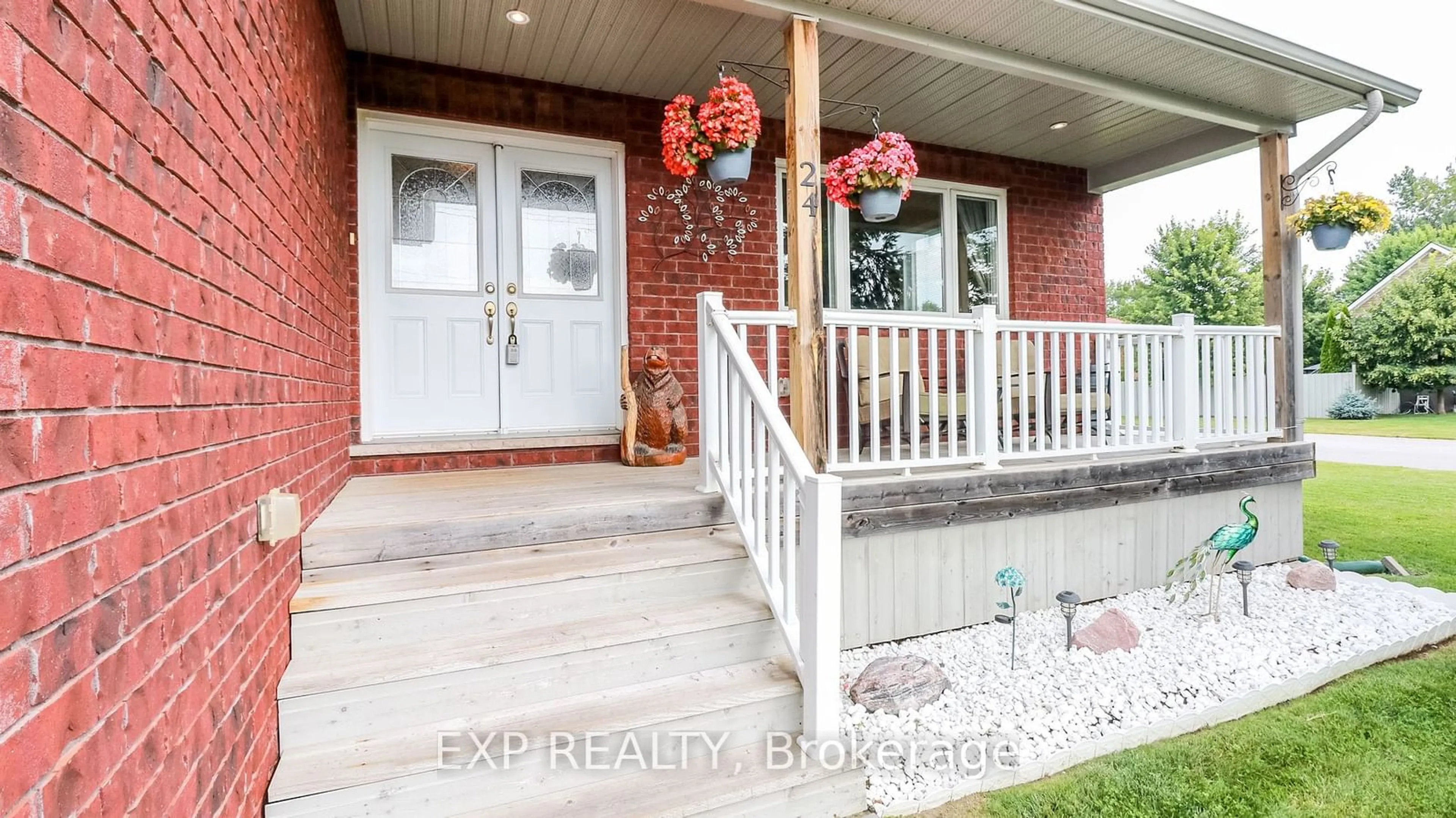 Home with brick exterior material, street for 24 Bourgeois Beach Rd, Tay Ontario L0K 2A0